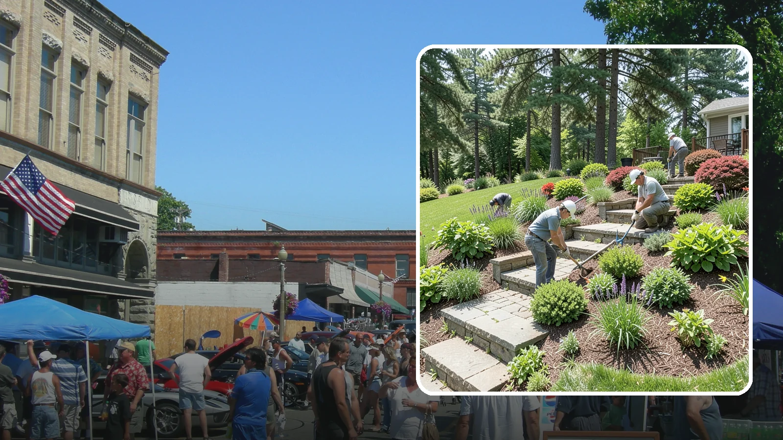 Garden Stairs in Snohomish, Snohomish County, WA - Custom garden stairs in stone, timber, or pavers that make sloped landscapes safe and accessible.