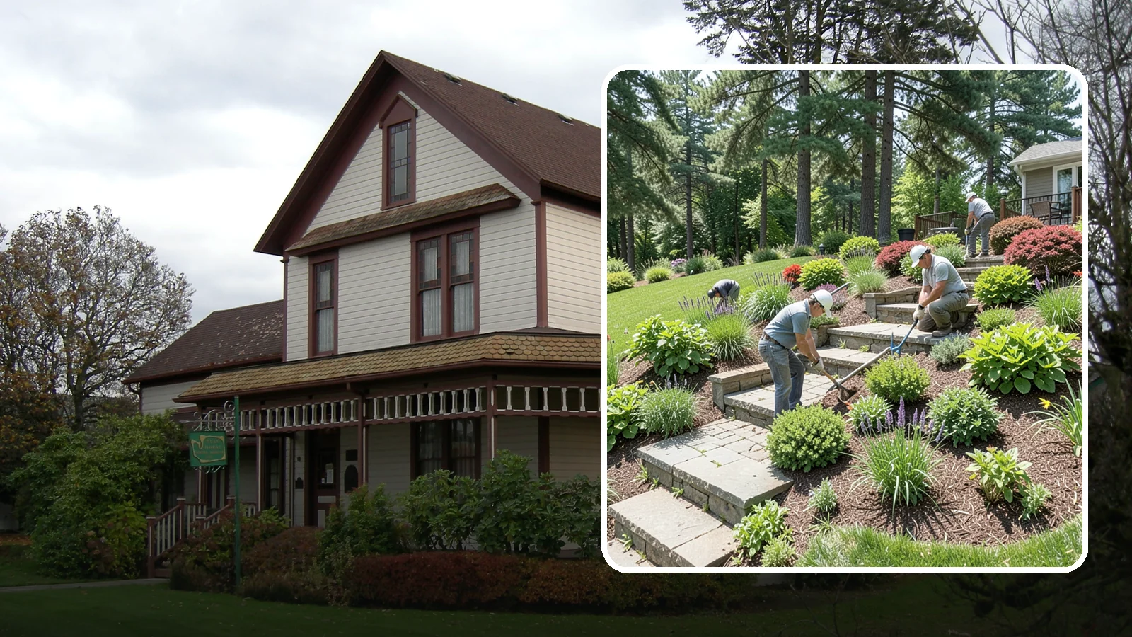 Garden Stairs in Sumner, Pierce County, WA - Custom garden stairs in stone, timber, or pavers that make sloped landscapes safe and accessible.