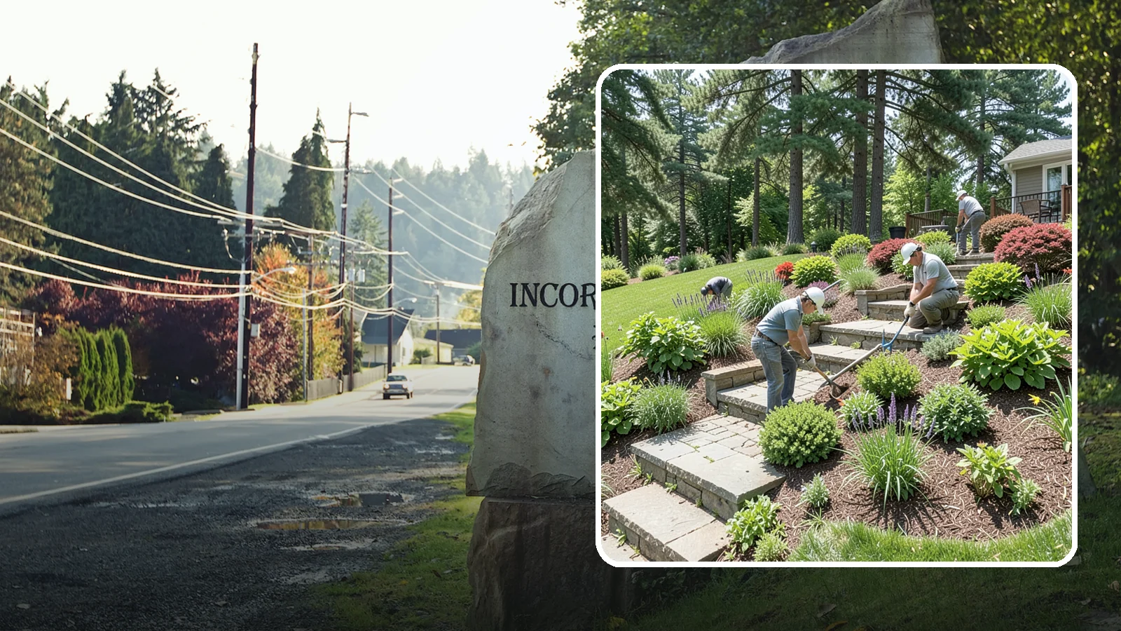 Garden Stairs in Wilkeson, Pierce County, WA - Custom garden stairs in stone, timber, or pavers that make sloped landscapes safe and accessible.