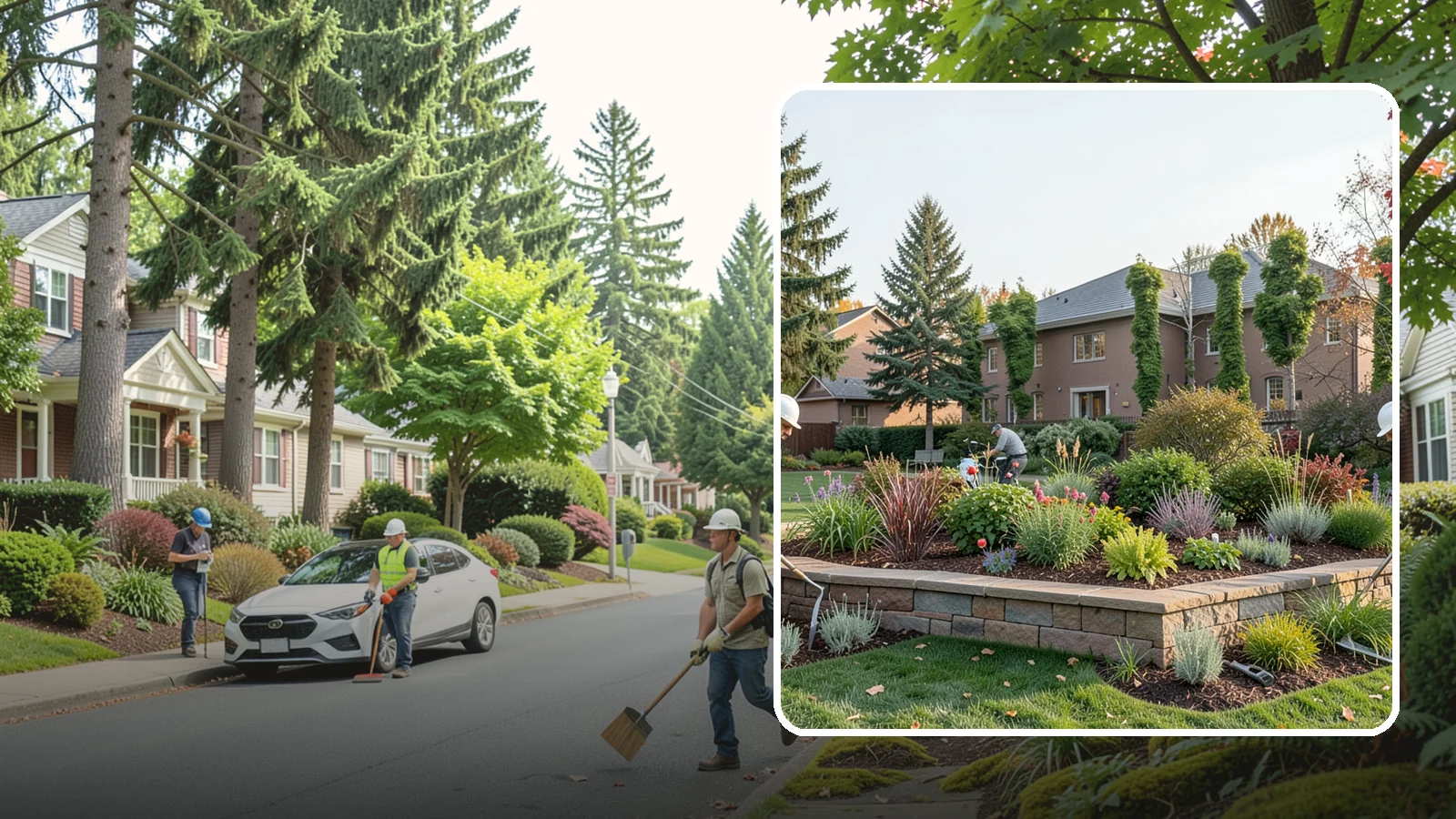 Garden Wall Installation in Beaux Arts Village, King County, WA - Decorative low garden walls that define beds, add structure, and bring character to the landscape.