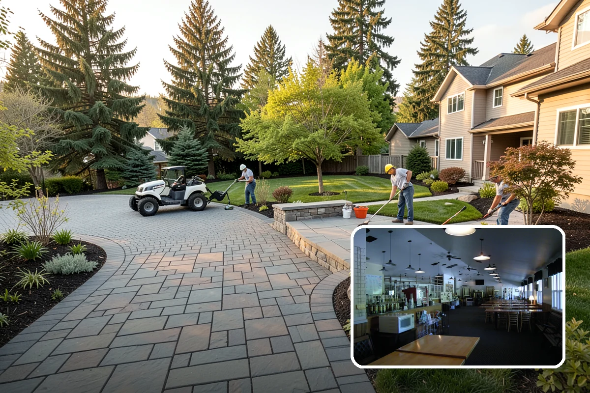 Garden Wall Installation in Black Diamond, King County, WA - Defines beds and outdoor spaces