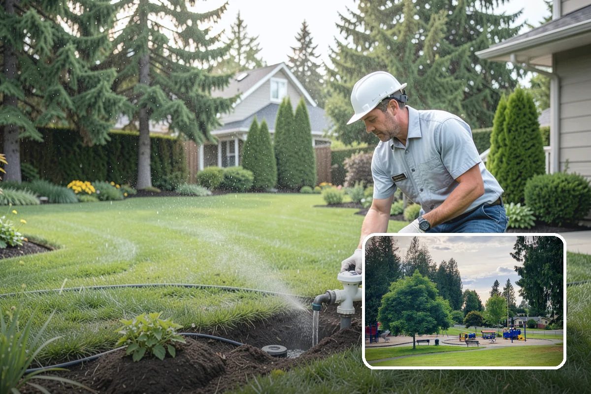 Garden Wall Installation in Bonney Lake, Pierce County, WA - Defines beds and outdoor spaces