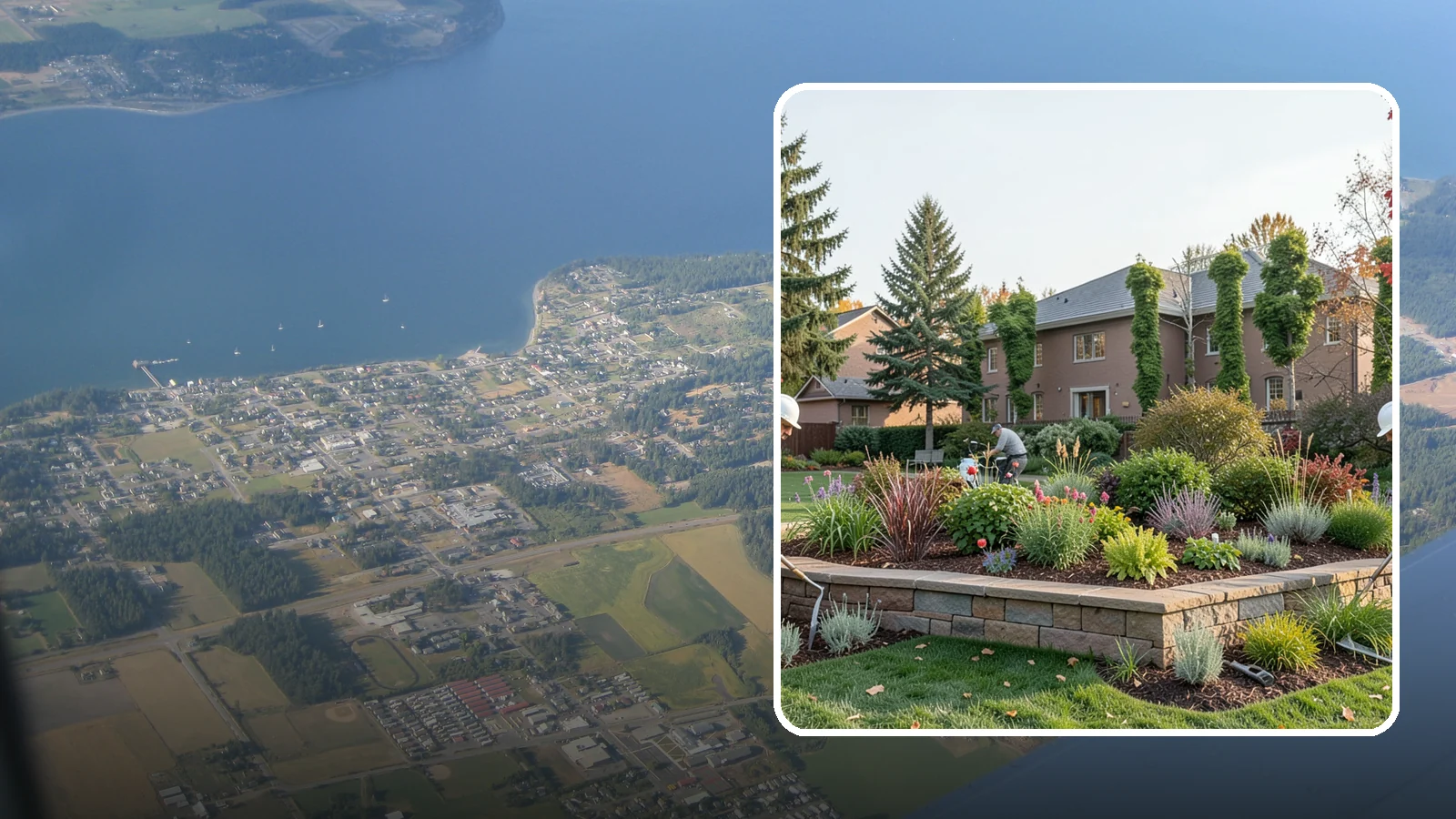 Garden Wall Installation in Coupeville, Island County, WA - Decorative low garden walls that define beds, add structure, and bring character to the landscape.