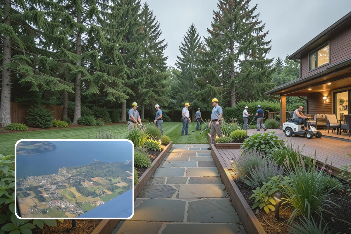 Garden Wall Installation in Coupeville, Island County, WA - Defines beds and outdoor spaces
