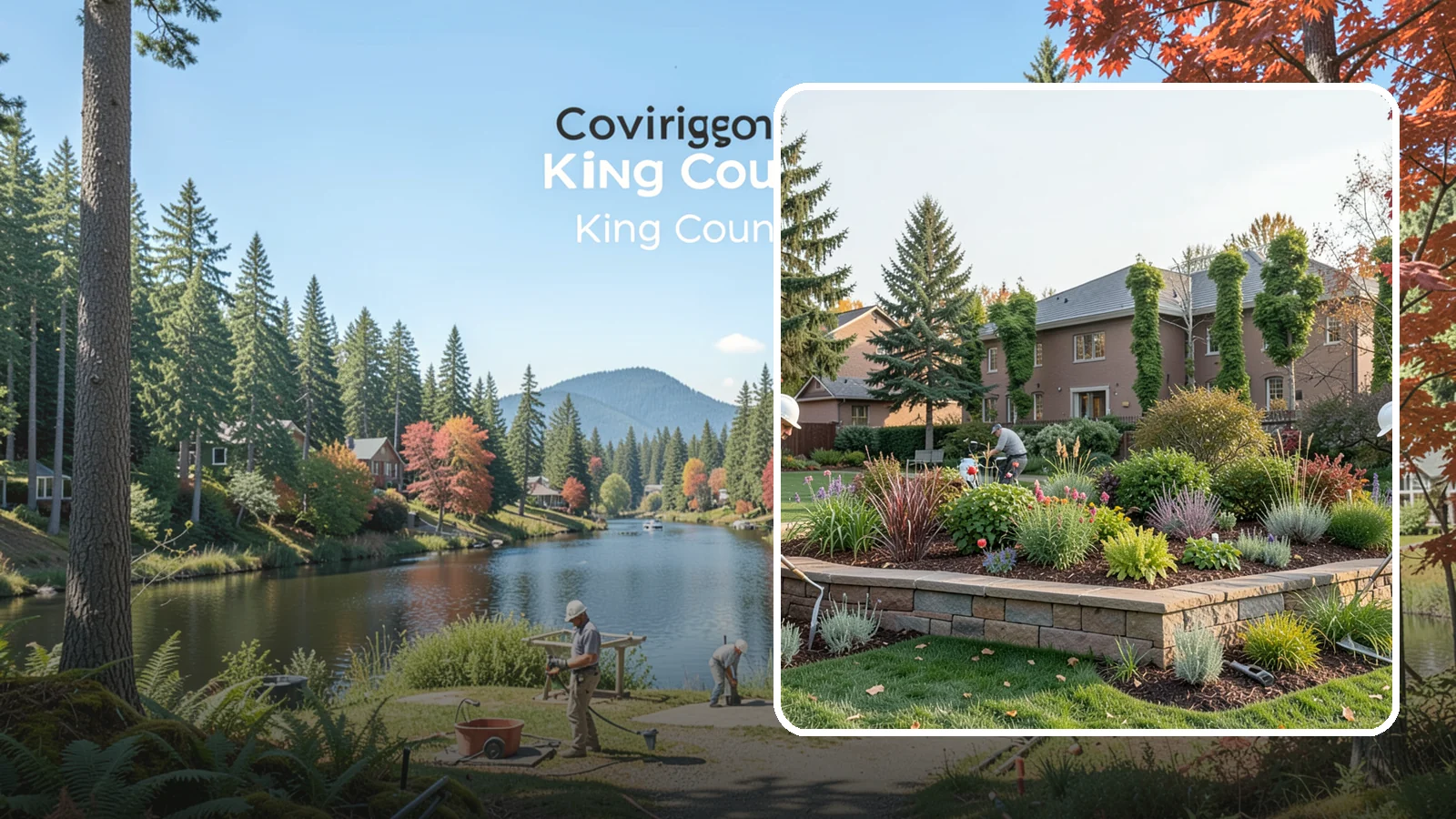 Garden Wall Installation in Covington, King County, WA - Decorative low garden walls that define beds, add structure, and bring character to the landscape.