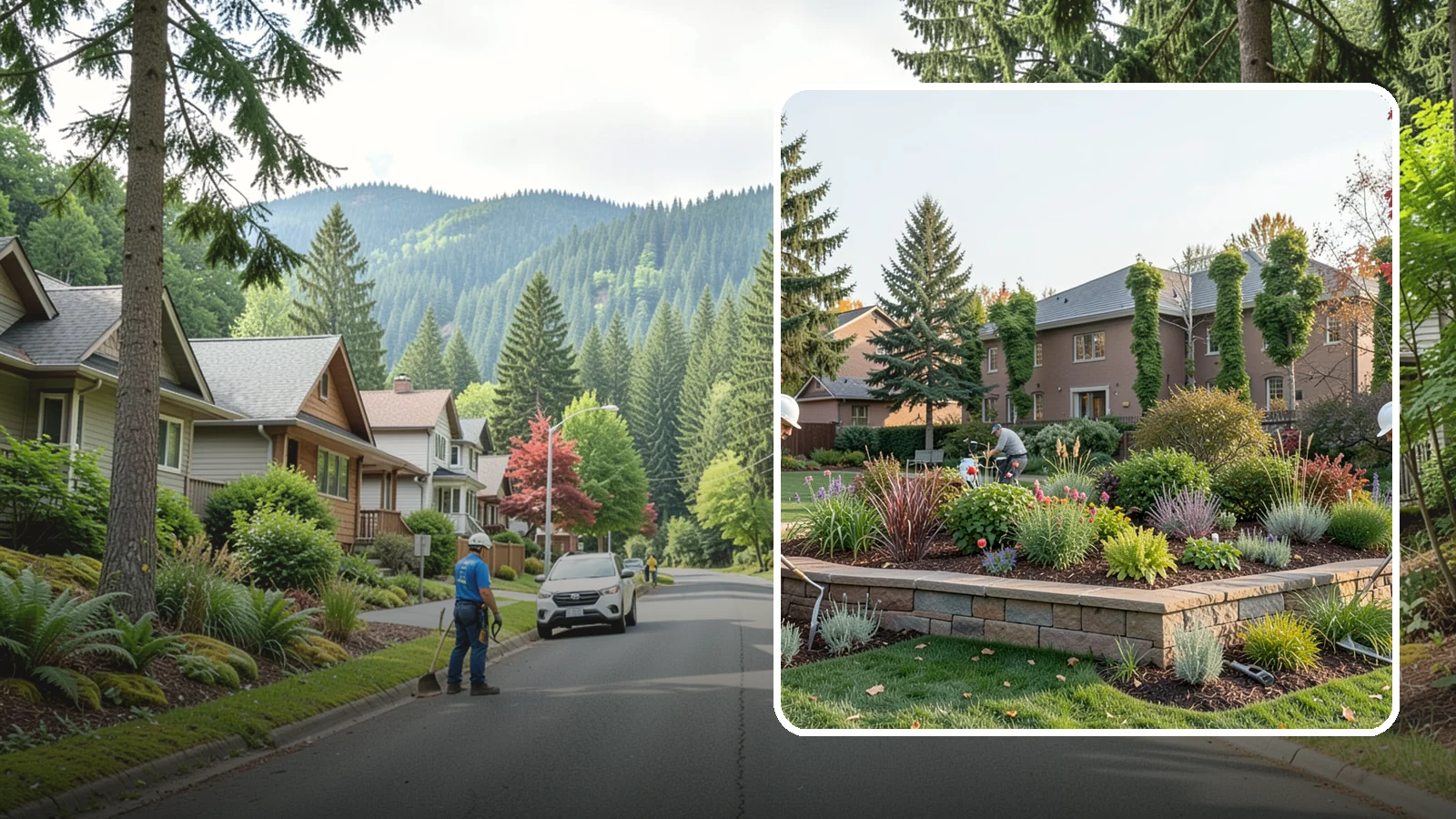 Garden Wall Installation in Darrington, Snohomish County, WA - Decorative low garden walls that define beds, add structure, and bring character to the landscape.