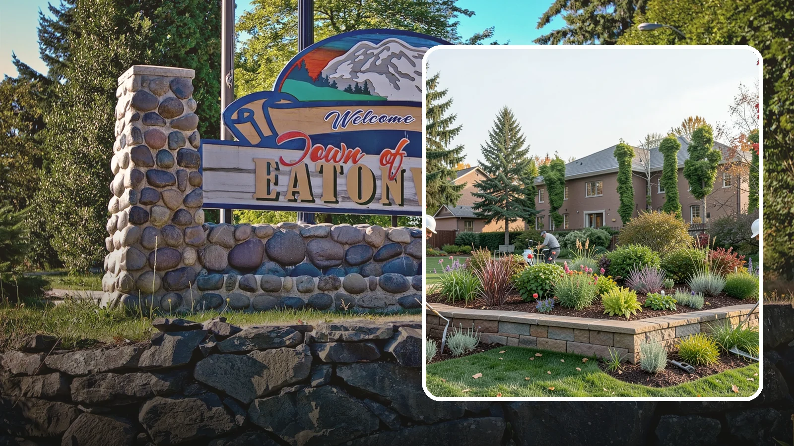 Garden Wall Installation in Eatonville, Pierce County, WA - Decorative low garden walls that define beds, add structure, and bring character to the landscape.