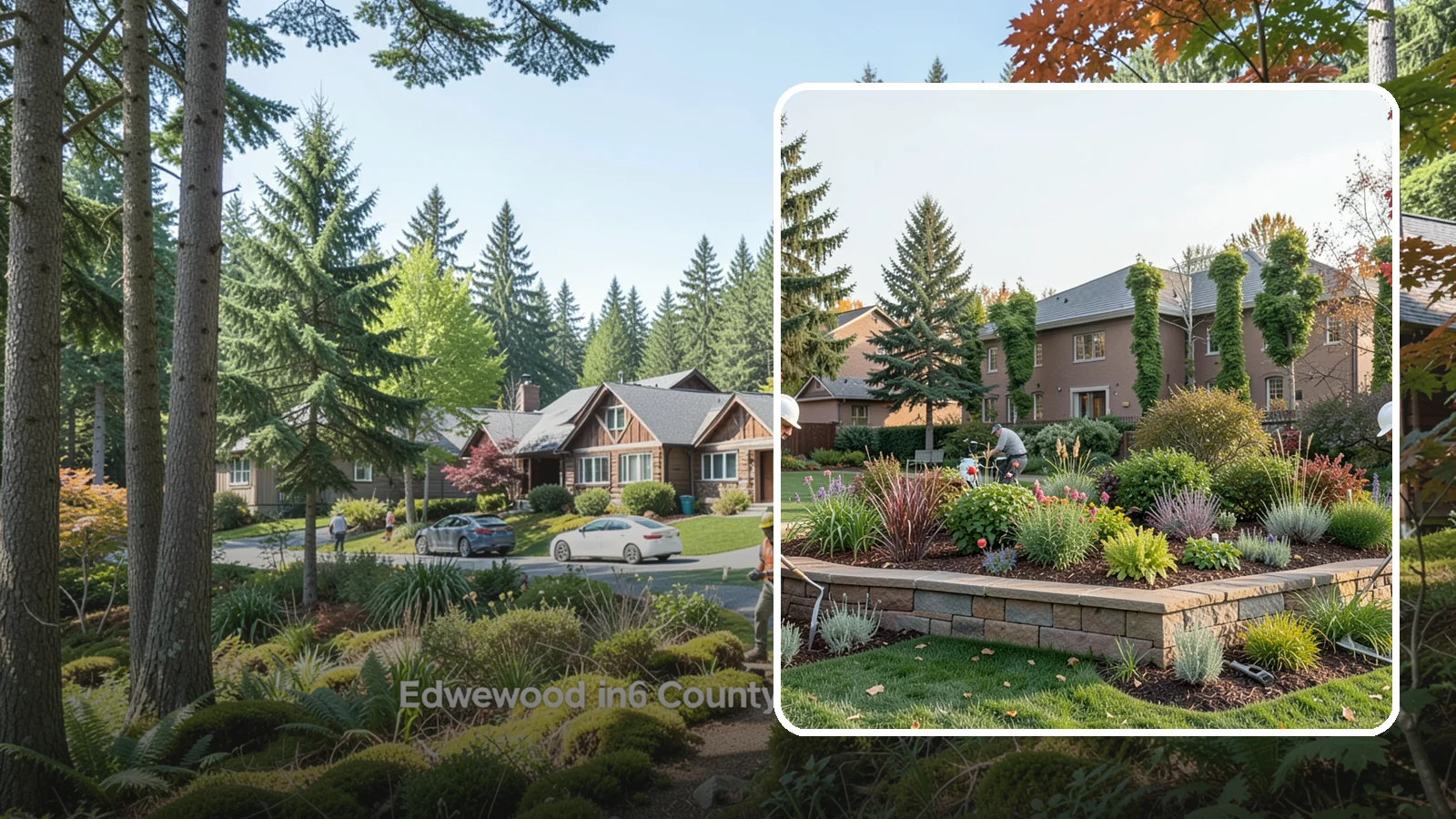 Garden Wall Installation in Edgewood, Pierce County, WA - Decorative low garden walls that define beds, add structure, and bring character to the landscape.