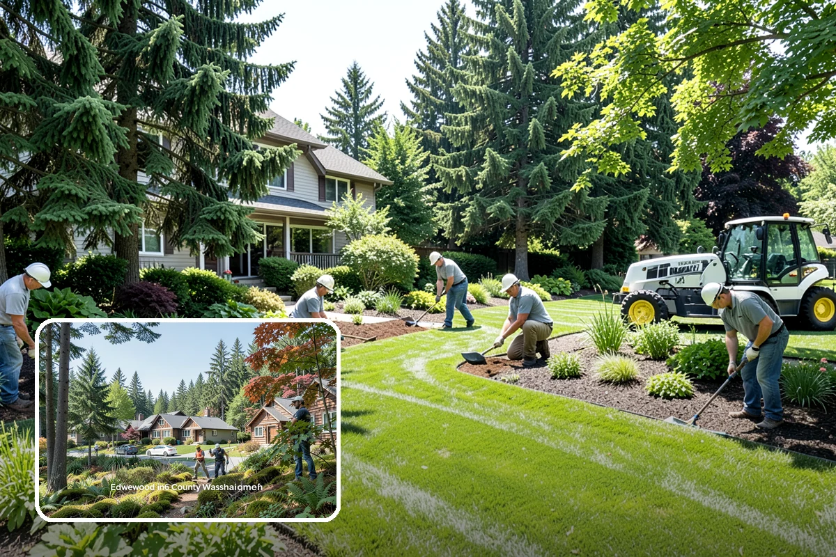 Garden Wall Installation in Edgewood, Pierce County, WA - Defines beds and outdoor spaces