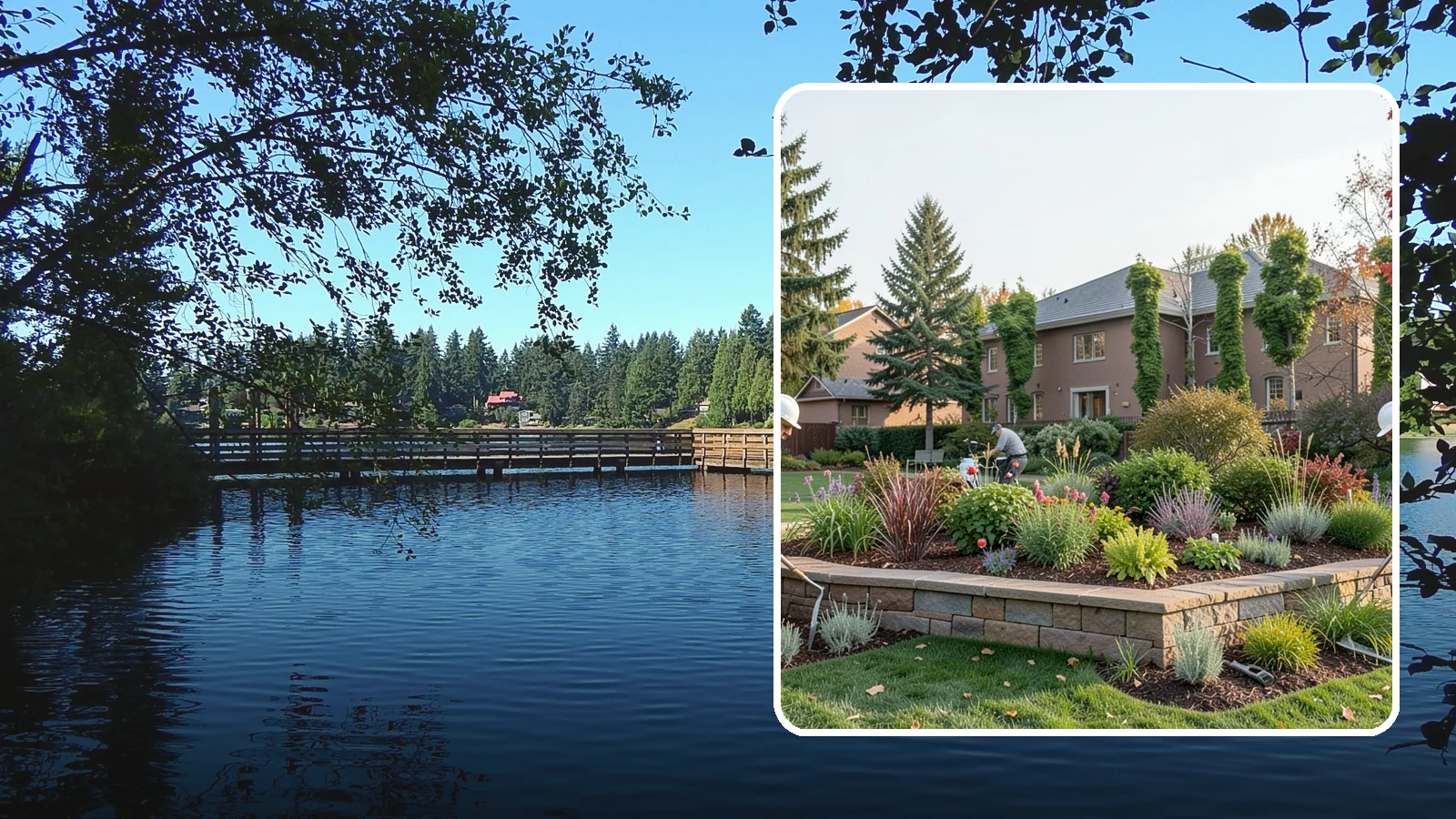 Garden Wall Installation in Federal Way, King County, WA - Decorative low garden walls that define beds, add structure, and bring character to the landscape.