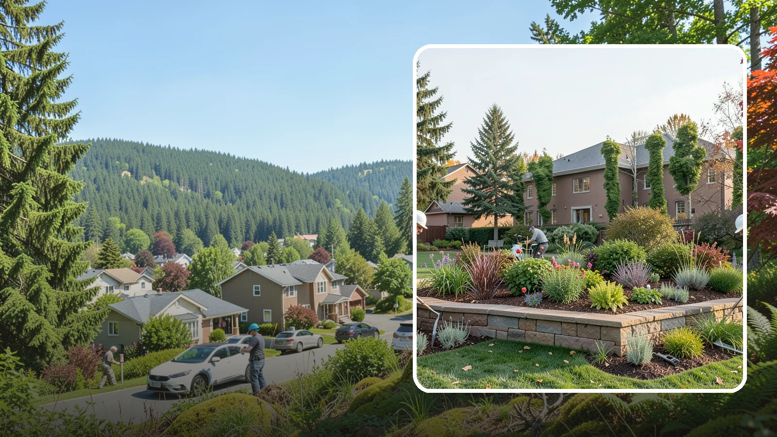 Garden Wall Installation in Index, Snohomish County, WA - Decorative low garden walls that define beds, add structure, and bring character to the landscape.