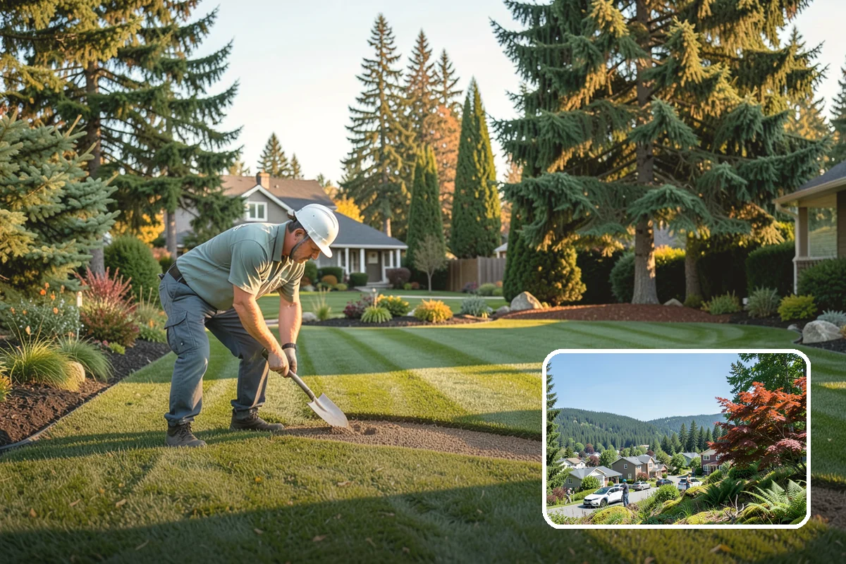 Garden Wall Installation in Index, Snohomish County, WA - Defines beds and outdoor spaces