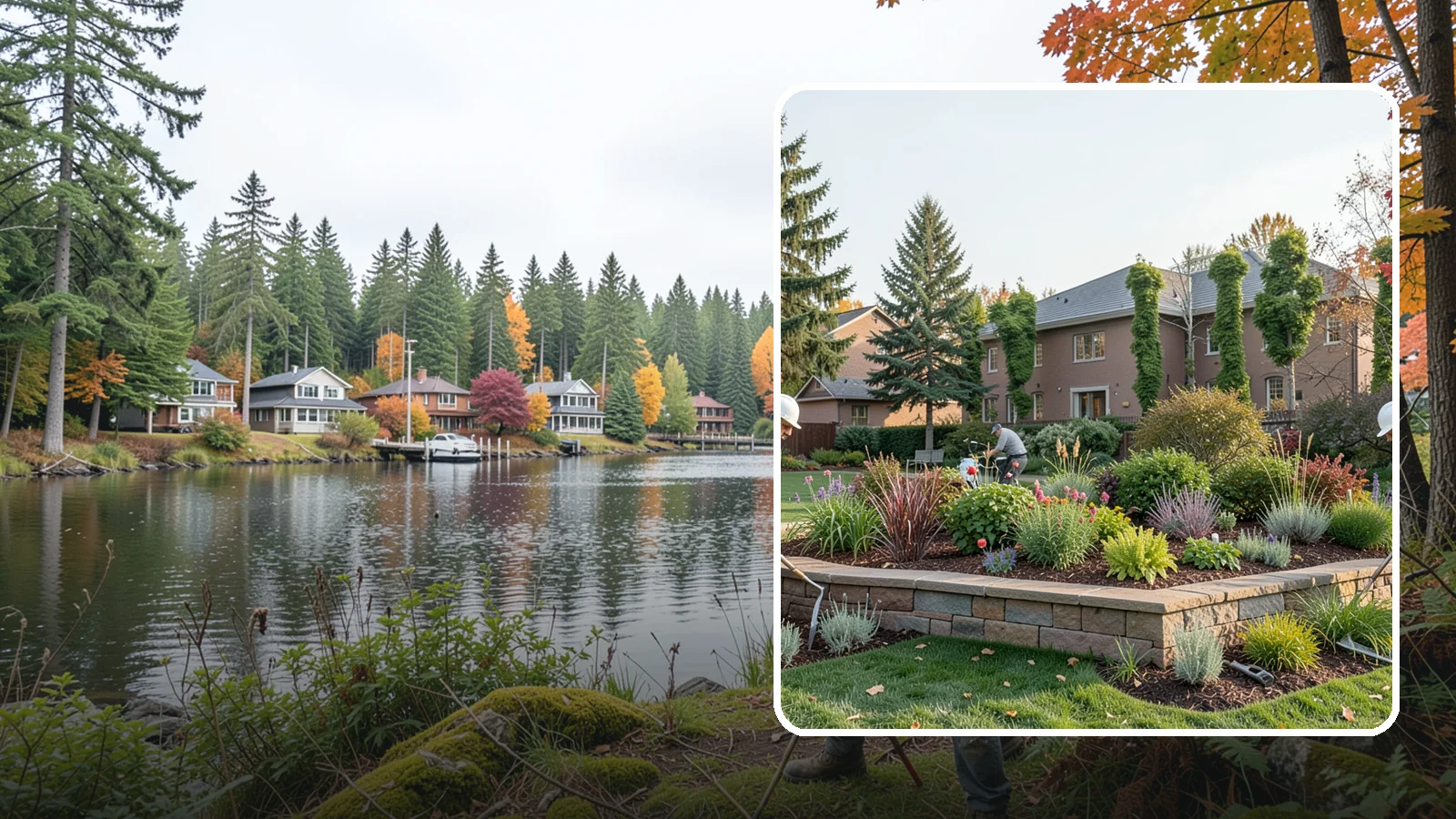 Garden Wall Installation in La Conner, Skagit County, WA - Decorative low garden walls that define beds, add structure, and bring character to the landscape.