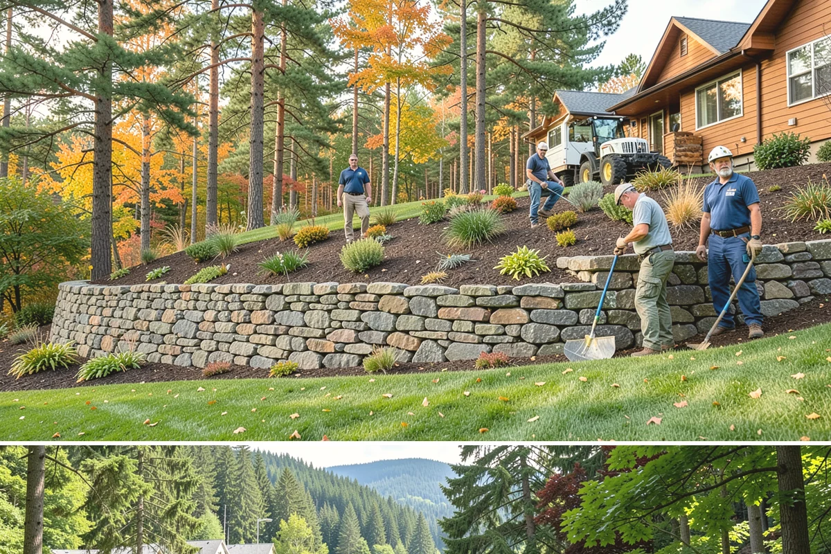 Garden Wall Installation in Lake Forest Park, King County, WA - Best built spring through fall.