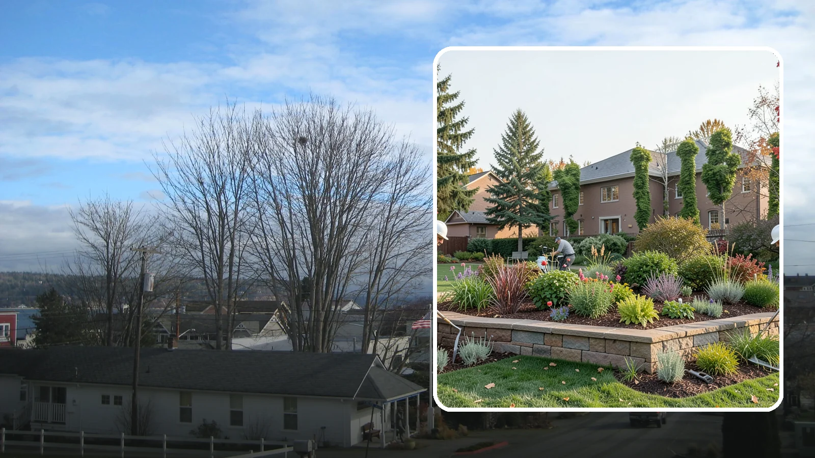 Garden Wall Installation in Langley, Island County, WA - Decorative low garden walls that define beds, add structure, and bring character to the landscape.