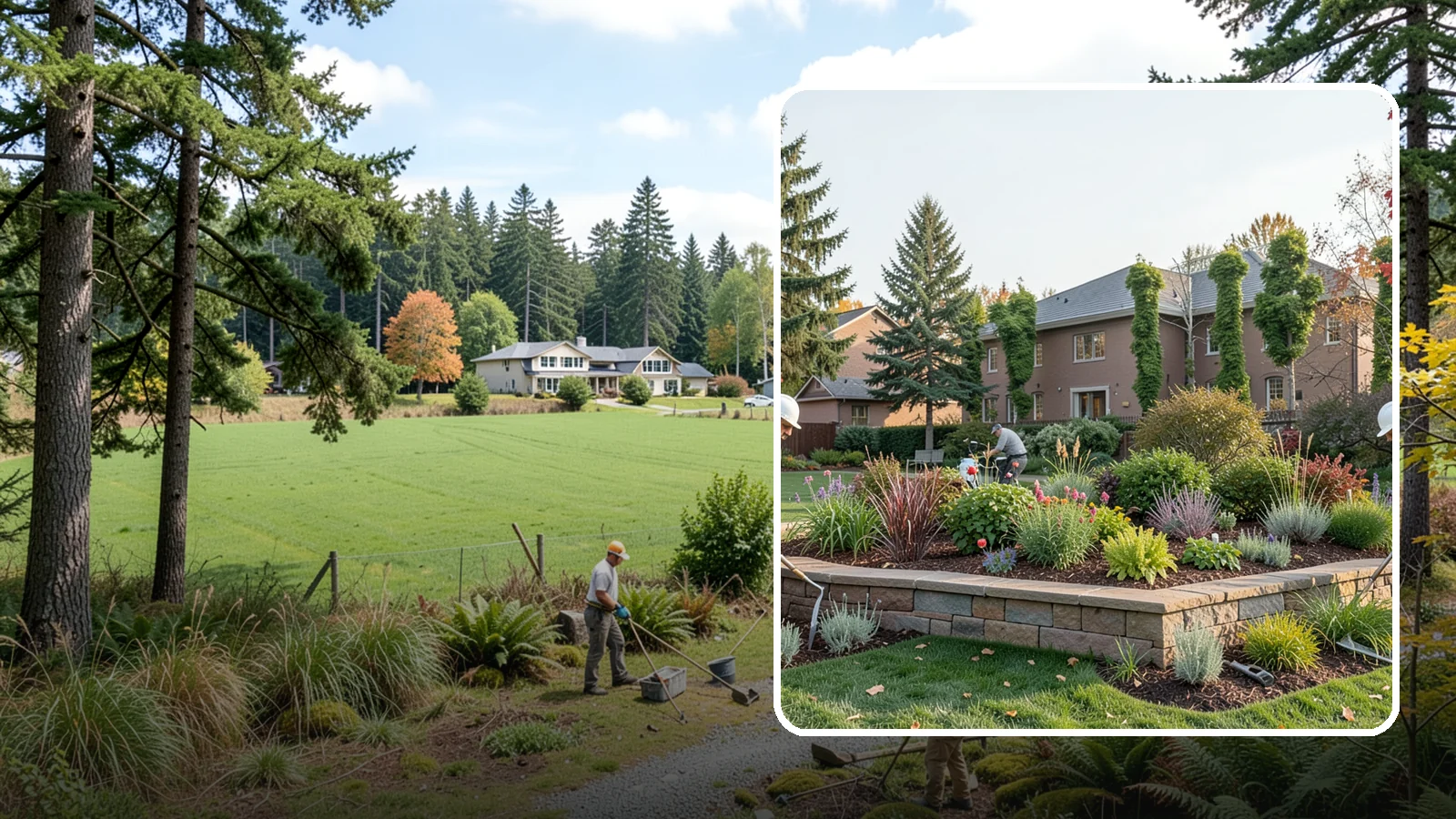 Garden Wall Installation in Lyman, Skagit County, WA - Decorative low garden walls that define beds, add structure, and bring character to the landscape.