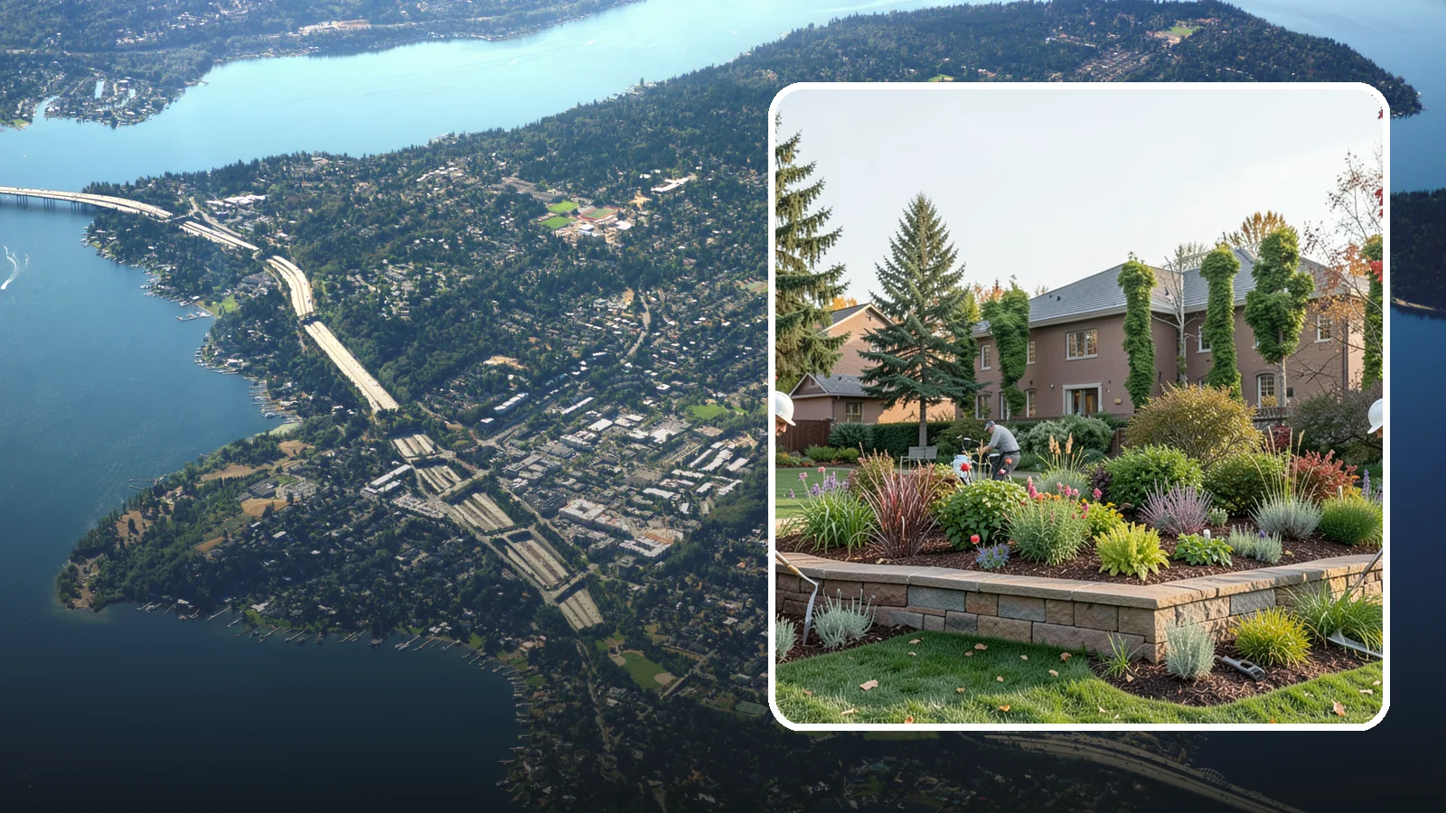 Garden Wall Installation in Mercer Island, King County, WA - Decorative low garden walls that define beds, add structure, and bring character to the landscape.