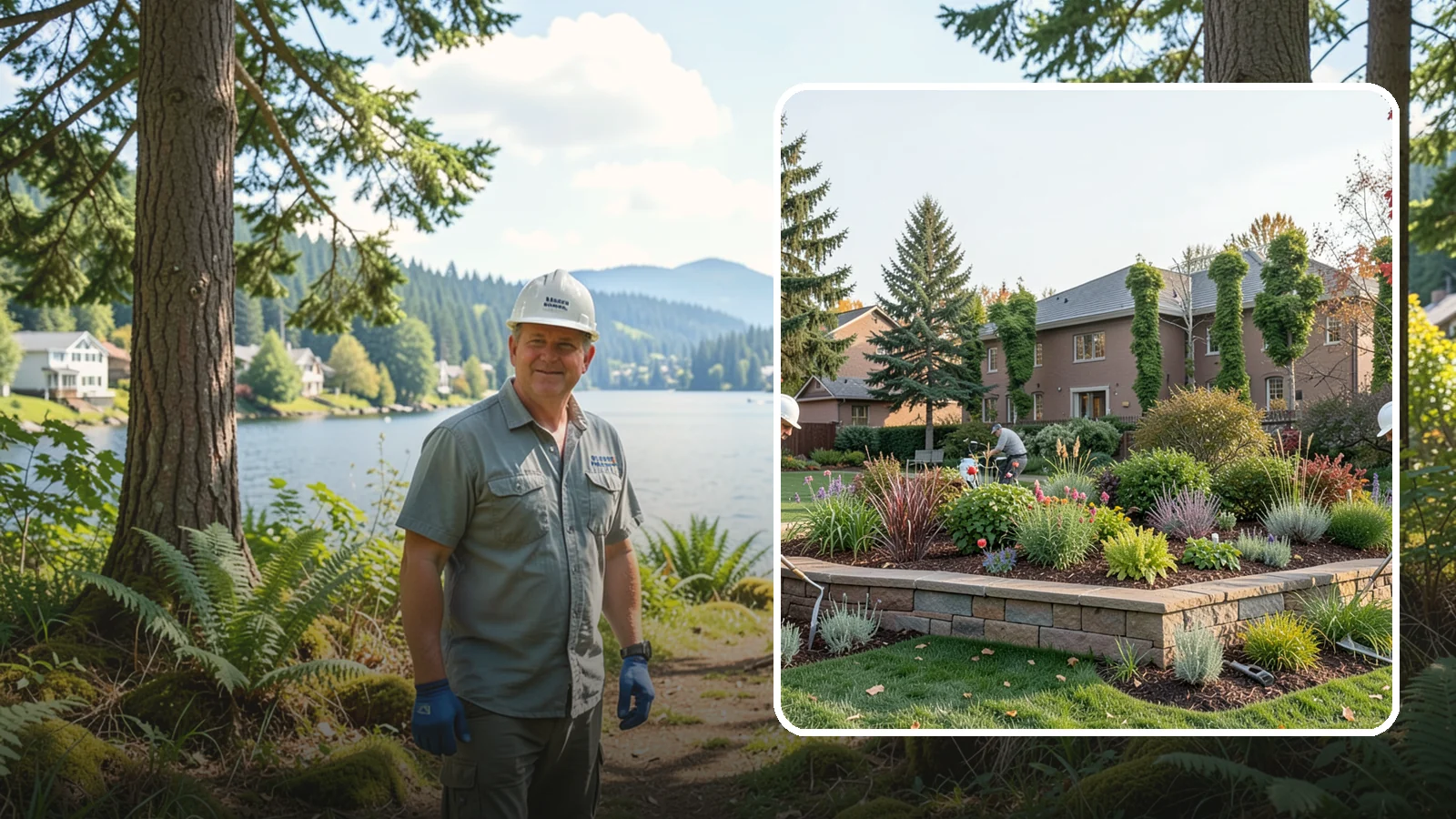 Garden Wall Installation in Milton, King County, WA - Decorative low garden walls that define beds, add structure, and bring character to the landscape.