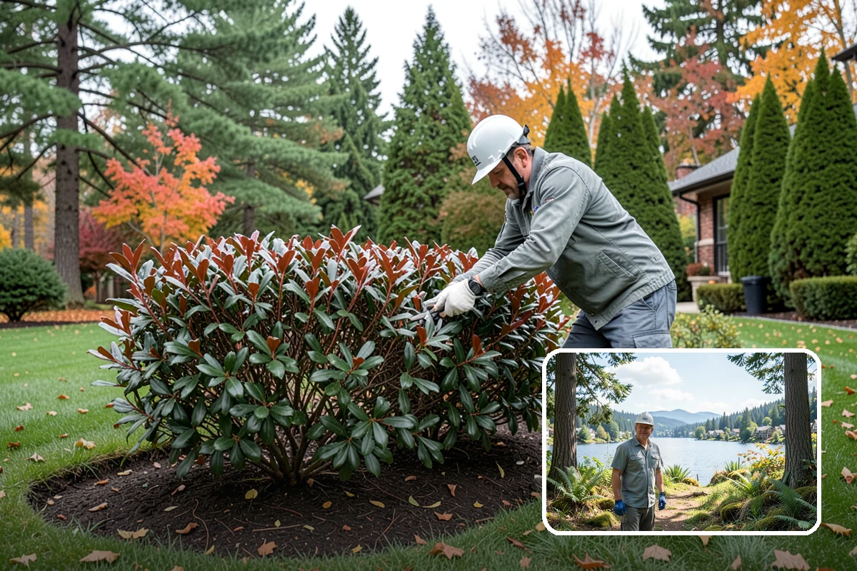 Garden Wall Installation in Milton, King County, WA - Defines beds and outdoor spaces