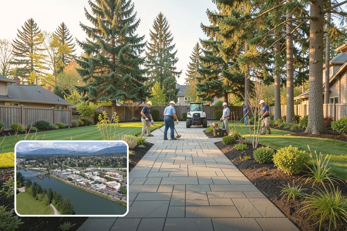Garden Wall Installation in Mount Vernon, Skagit County, WA - Defines beds and outdoor spaces