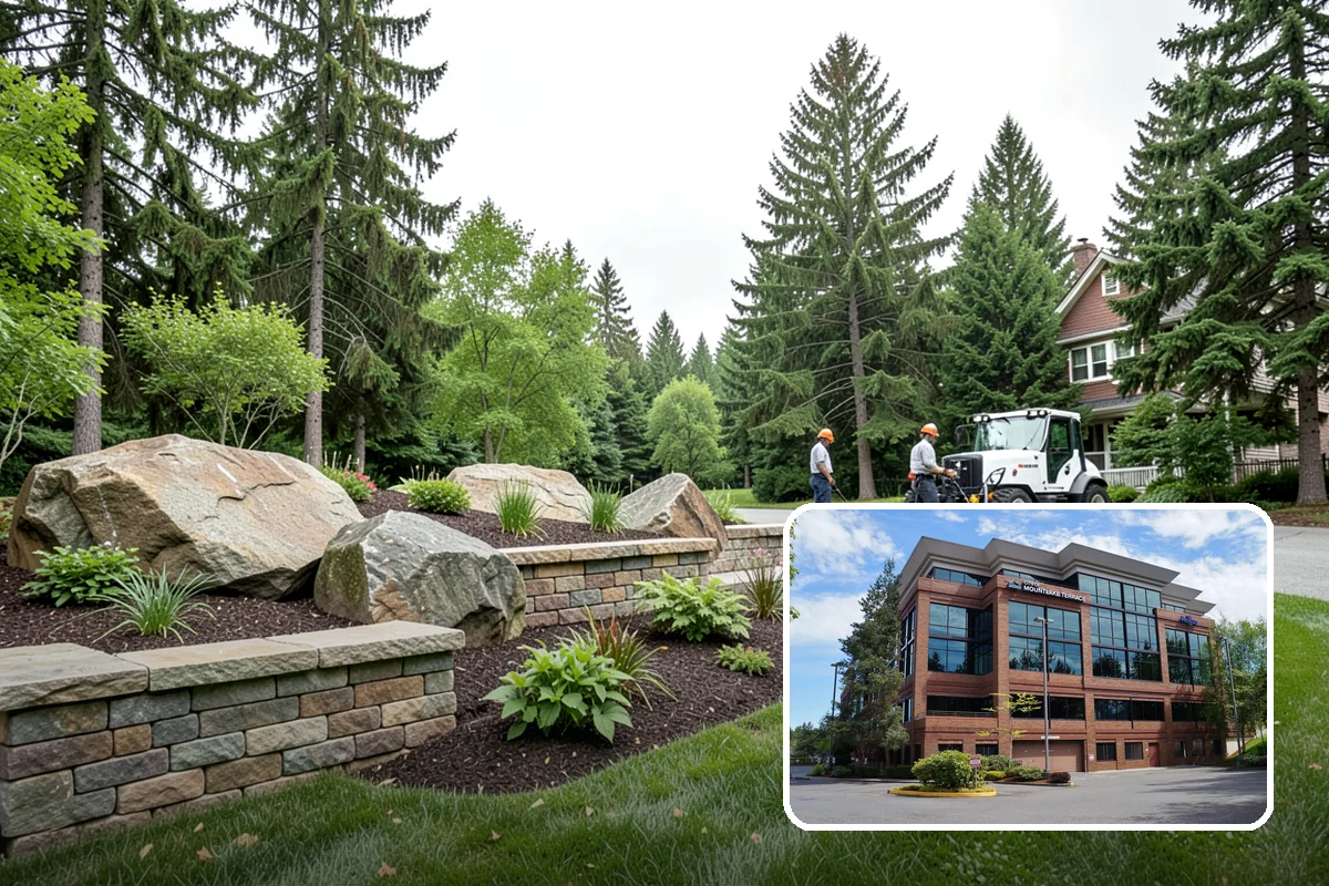 Garden Wall Installation in Mountlake Terrace, Snohomish County, WA - Defines beds and outdoor spaces