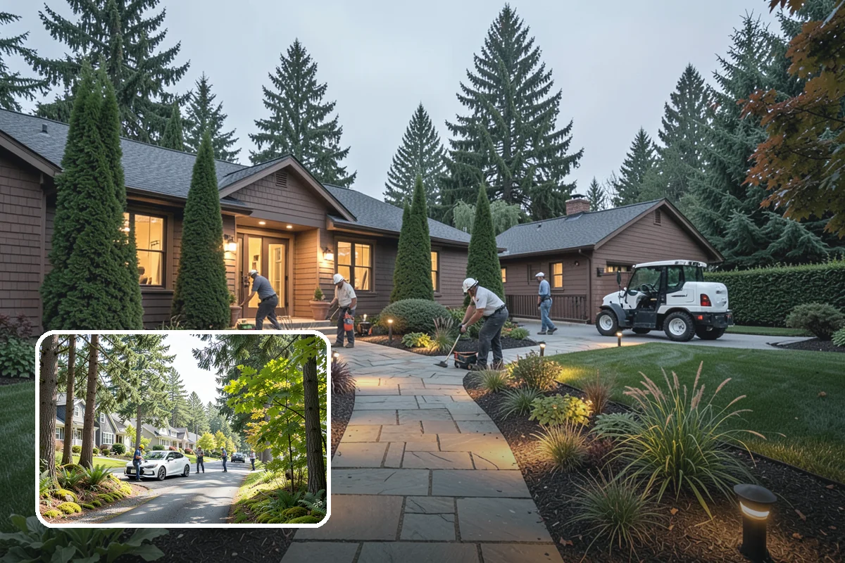Garden Wall Installation in Normandy Park, King County, WA - Defines beds and outdoor spaces
