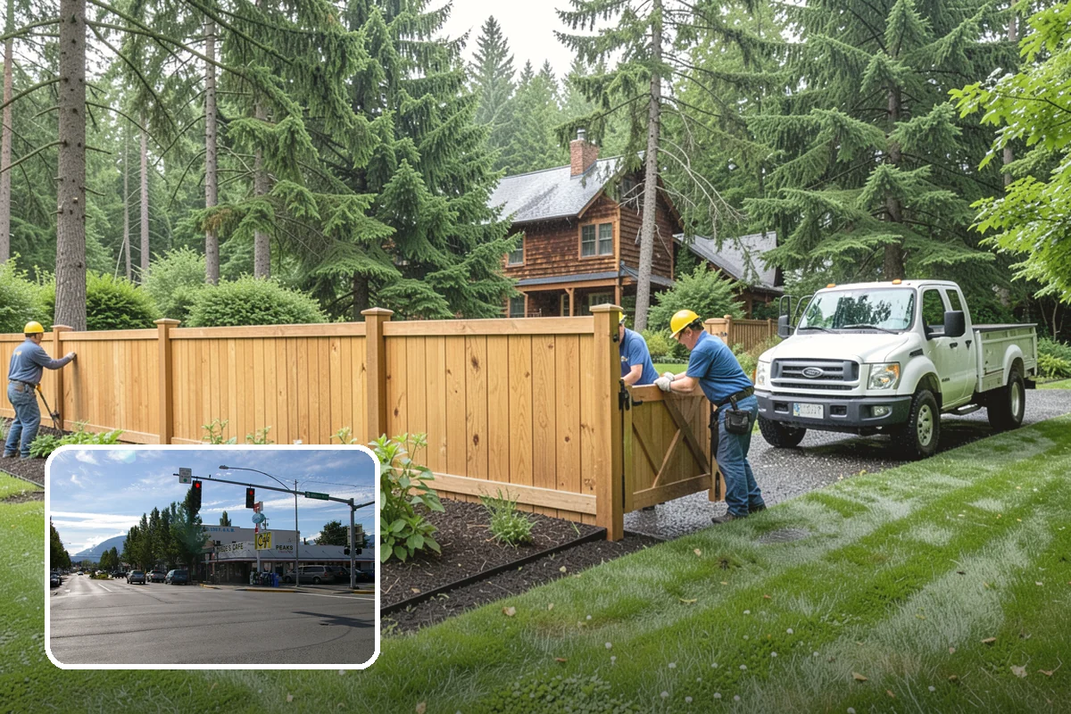 Garden Wall Installation in North Bend, King County, WA - Defines beds and outdoor spaces