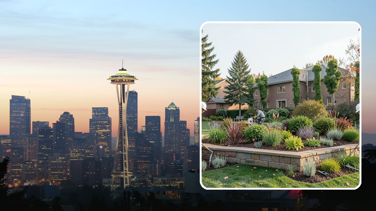 Garden Wall Installation in Seattle, King County, WA - Decorative low garden walls that define beds, add structure, and bring character to the landscape.