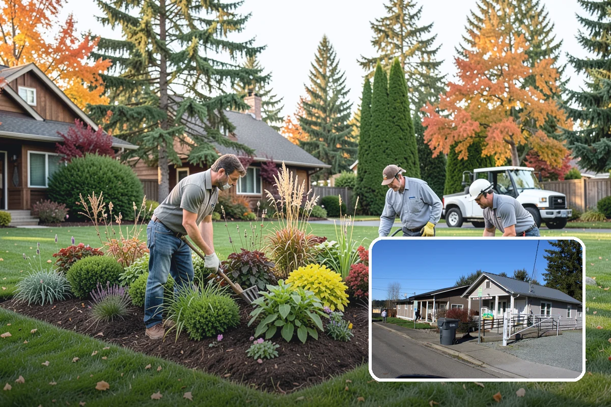 Garden Wall Installation in South Prairie, Pierce County, WA - Defines beds and outdoor spaces