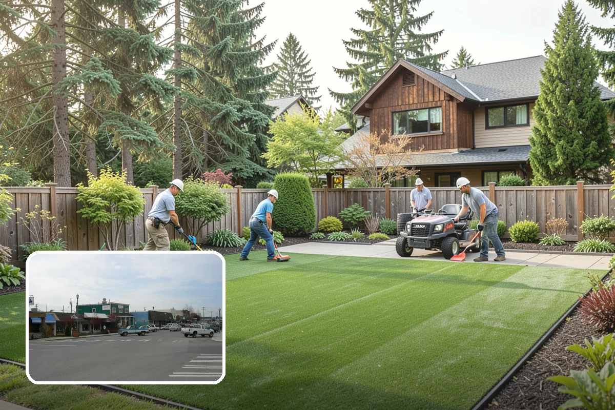 Garden Wall Installation in Stanwood, Snohomish County, WA - Defines beds and outdoor spaces