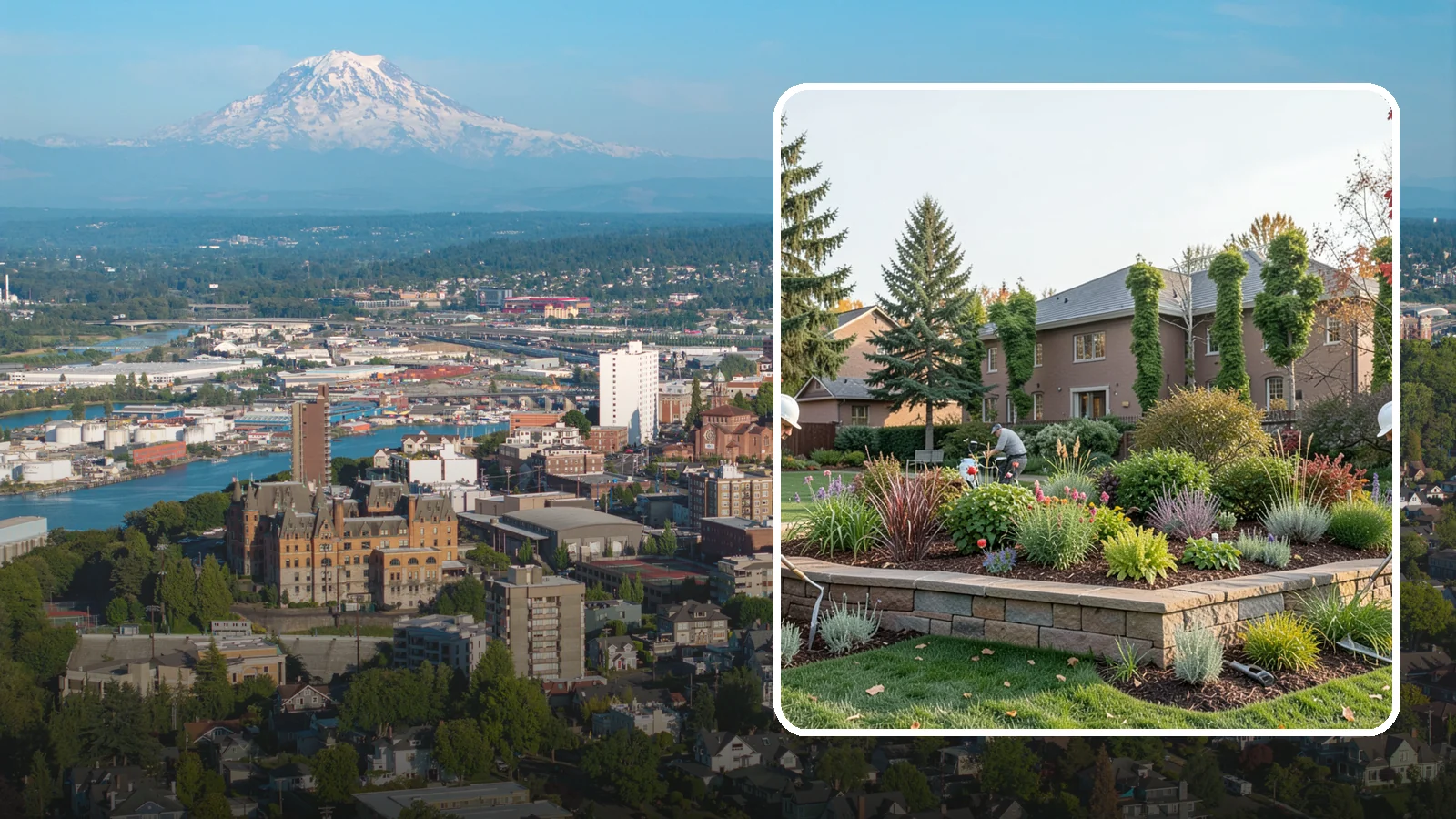 Garden Wall Installation in Tacoma, Pierce County, WA - Decorative low garden walls that define beds, add structure, and bring character to the landscape.