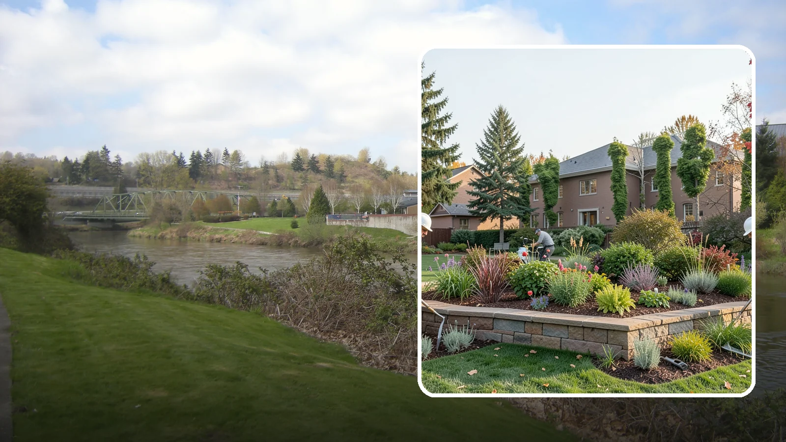 Garden Wall Installation in Tukwila, King County, WA - Decorative low garden walls that define beds, add structure, and bring character to the landscape.
