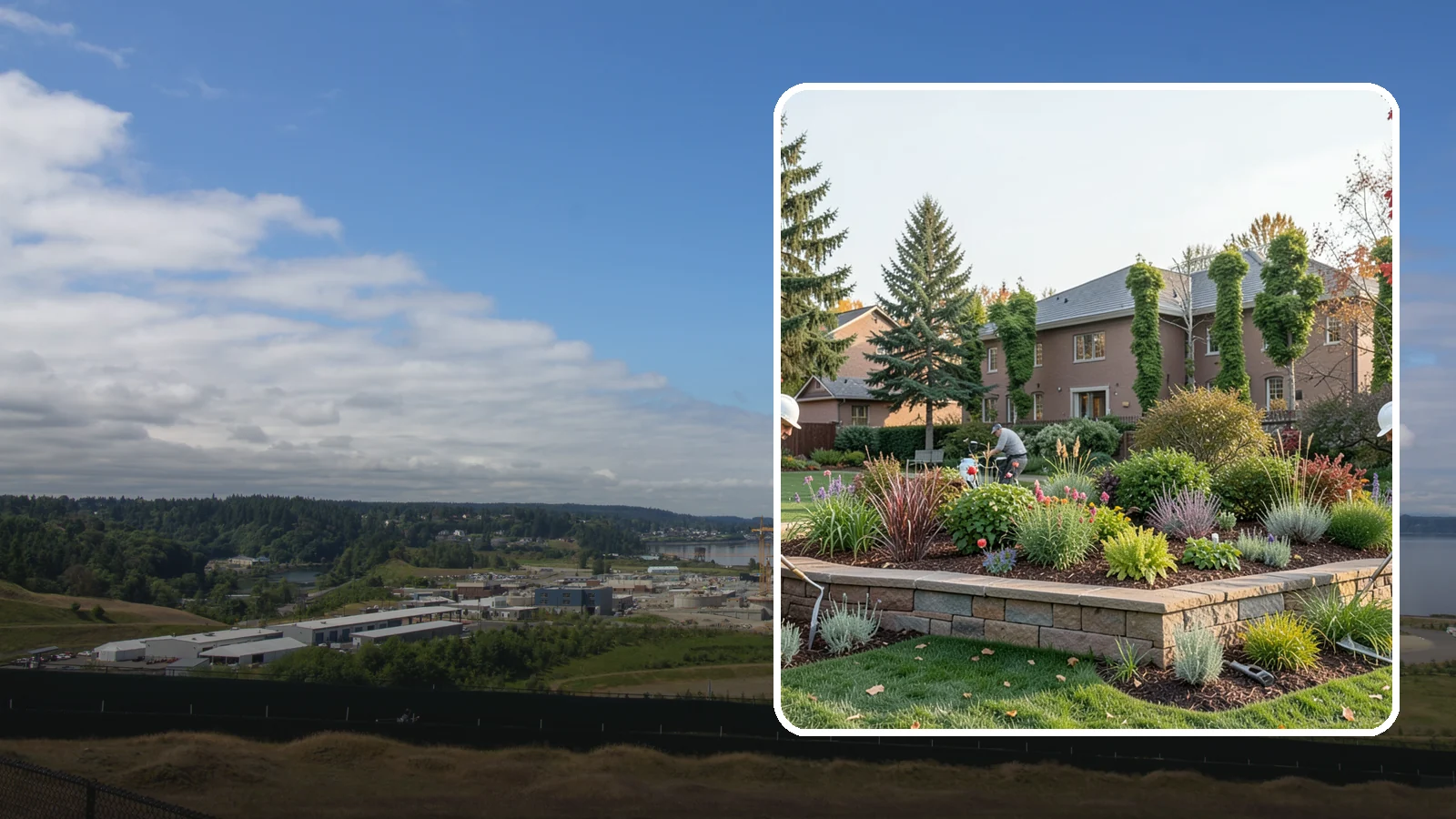 Garden Wall Installation in University Place, Pierce County, WA - Decorative low garden walls that define beds, add structure, and bring character to the landscape.