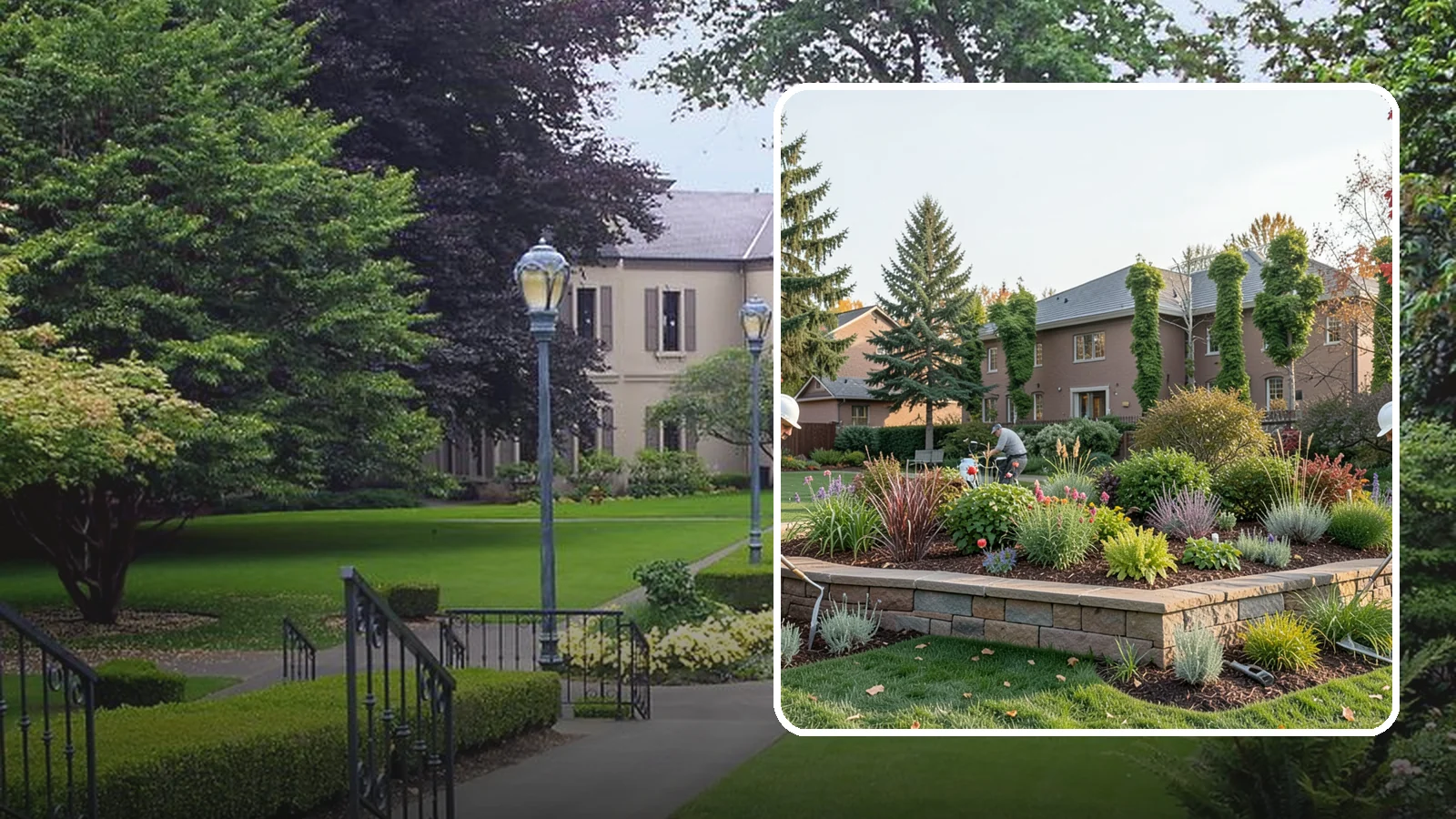 Garden Wall Installation in Woodinville, King County, WA - Decorative low garden walls that define beds, add structure, and bring character to the landscape.