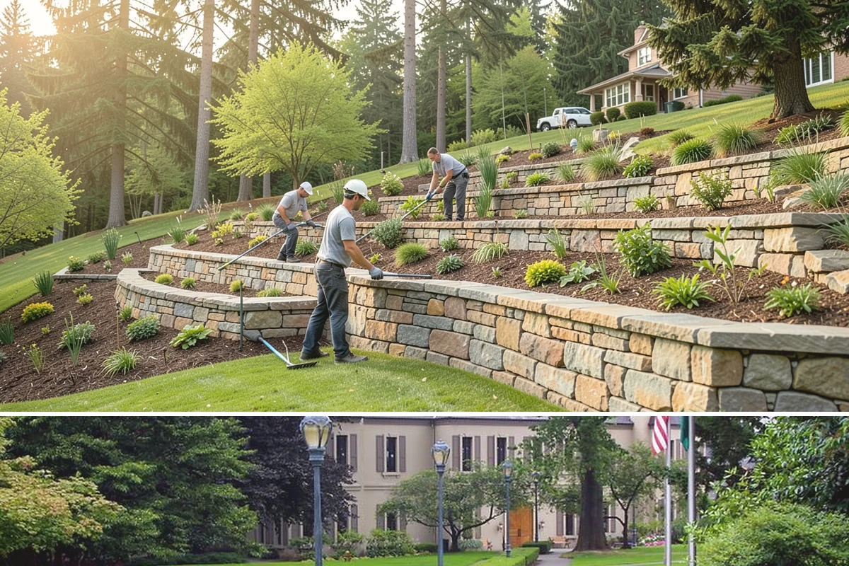 Garden Wall Installation in Woodinville, King County, WA - Best built spring through fall.