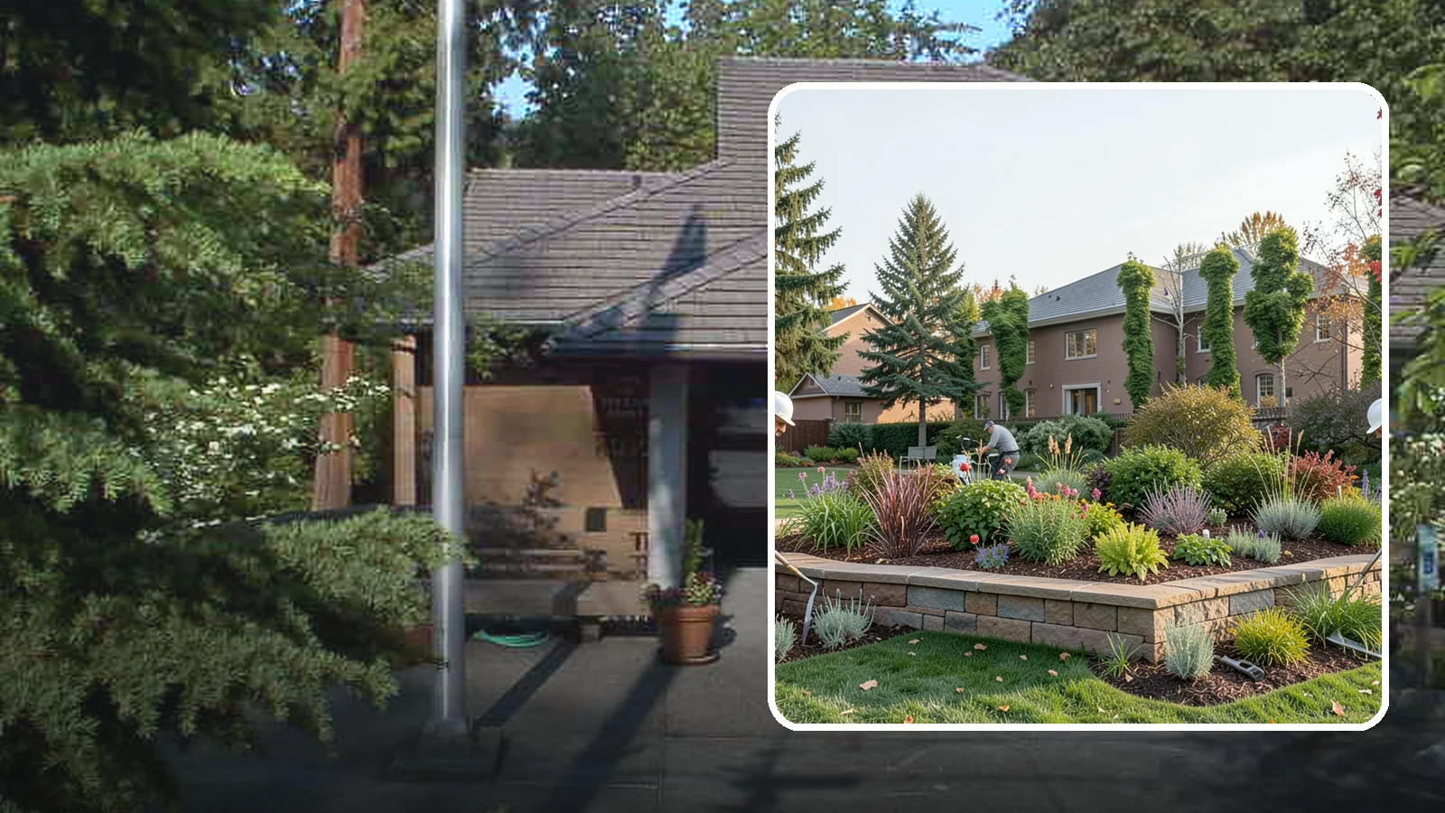 Garden Wall Installation in Yarrow Point, King County, WA - Decorative low garden walls that define beds, add structure, and bring character to the landscape.