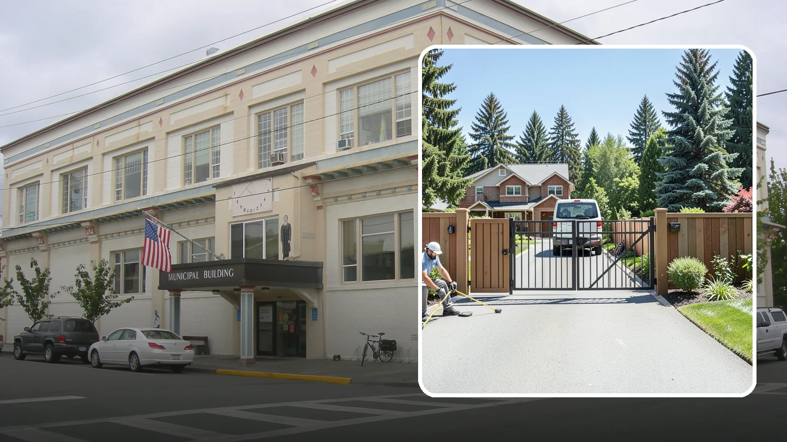 Gate Installation in Anacortes, Skagit County, WA - Custom gates - walk-through and driveway - built and hung to operate smoothly and last for years.