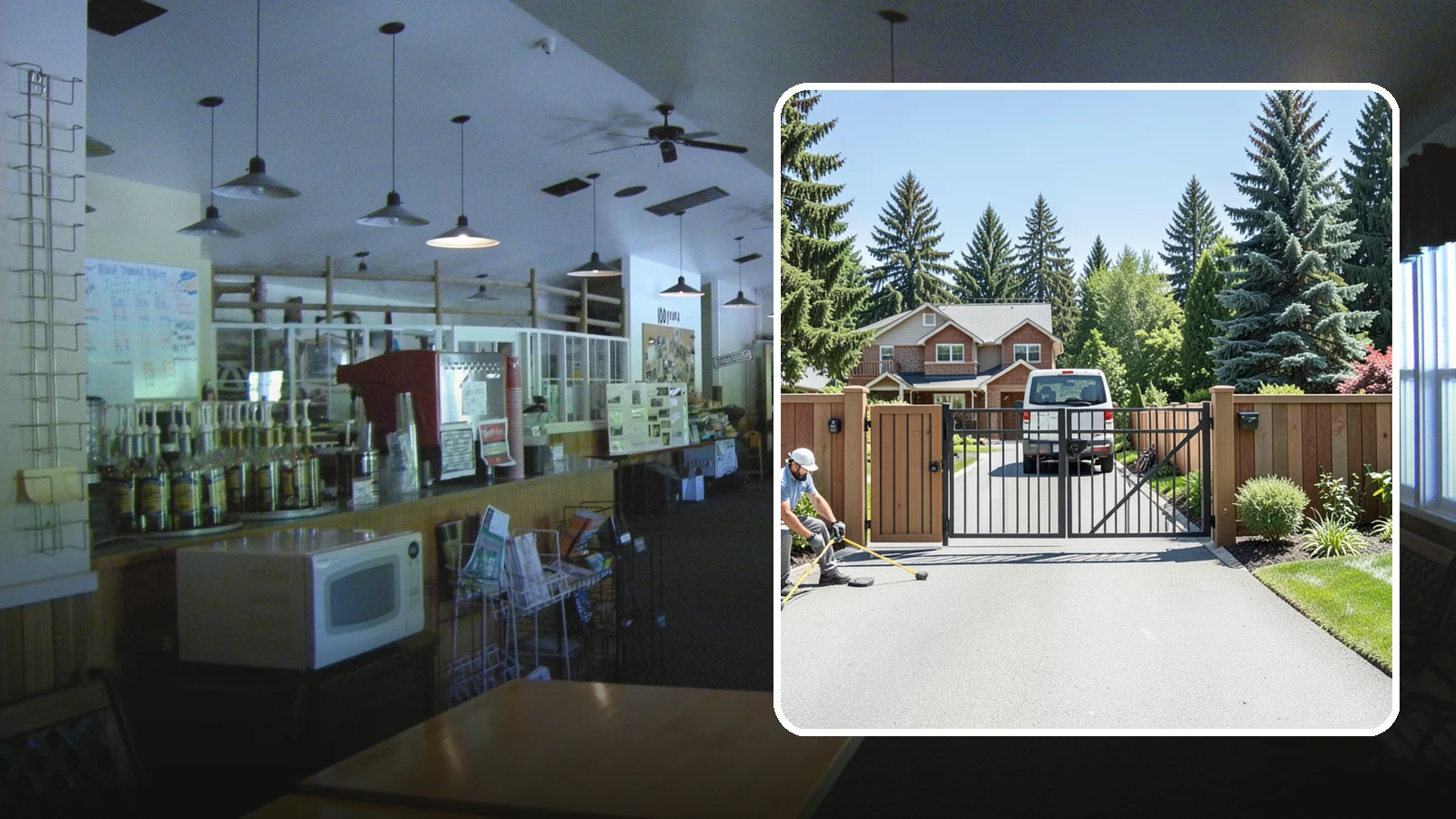 Gate Installation in Black Diamond, King County, WA - Custom gates - walk-through and driveway - built and hung to operate smoothly and last for years.