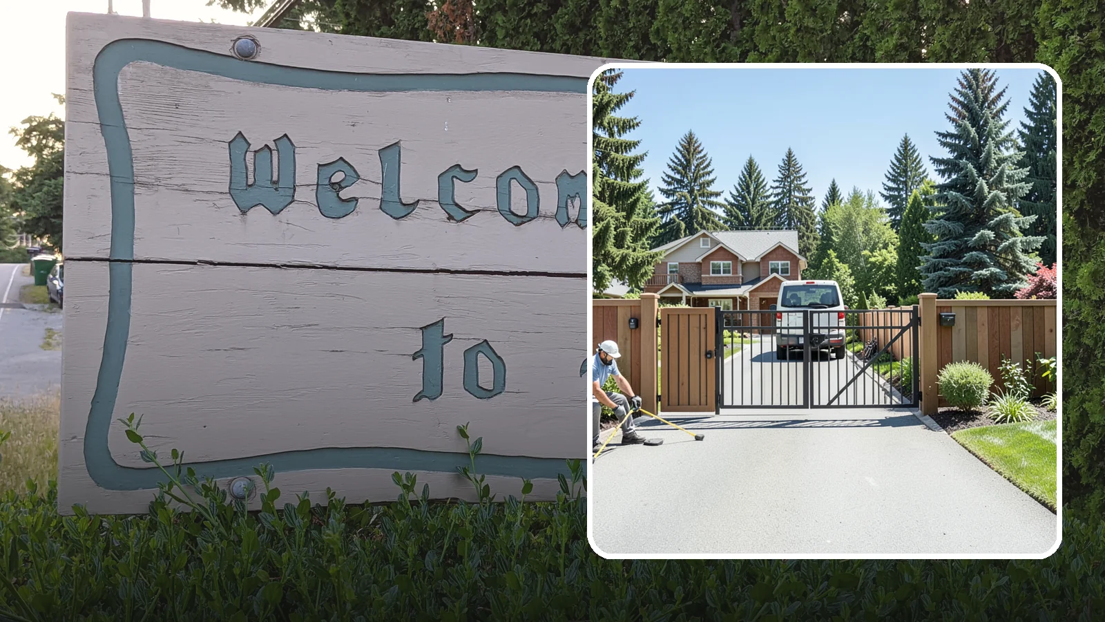 Gate Installation in Brier, Snohomish County, WA - Custom gates - walk-through and driveway - built and hung to operate smoothly and last for years.