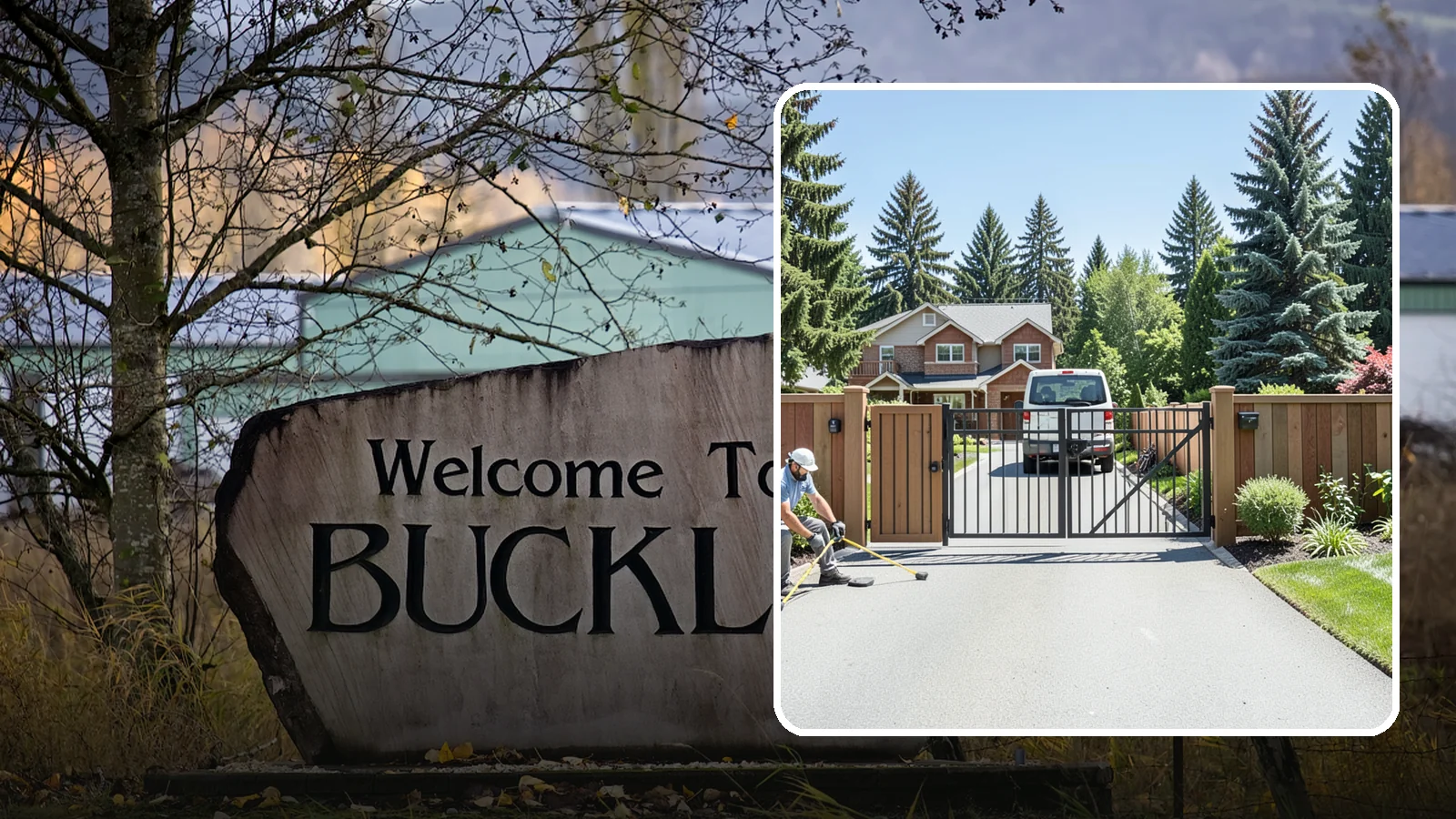 Gate Installation in Buckley, Pierce County, WA - Custom gates - walk-through and driveway - built and hung to operate smoothly and last for years.