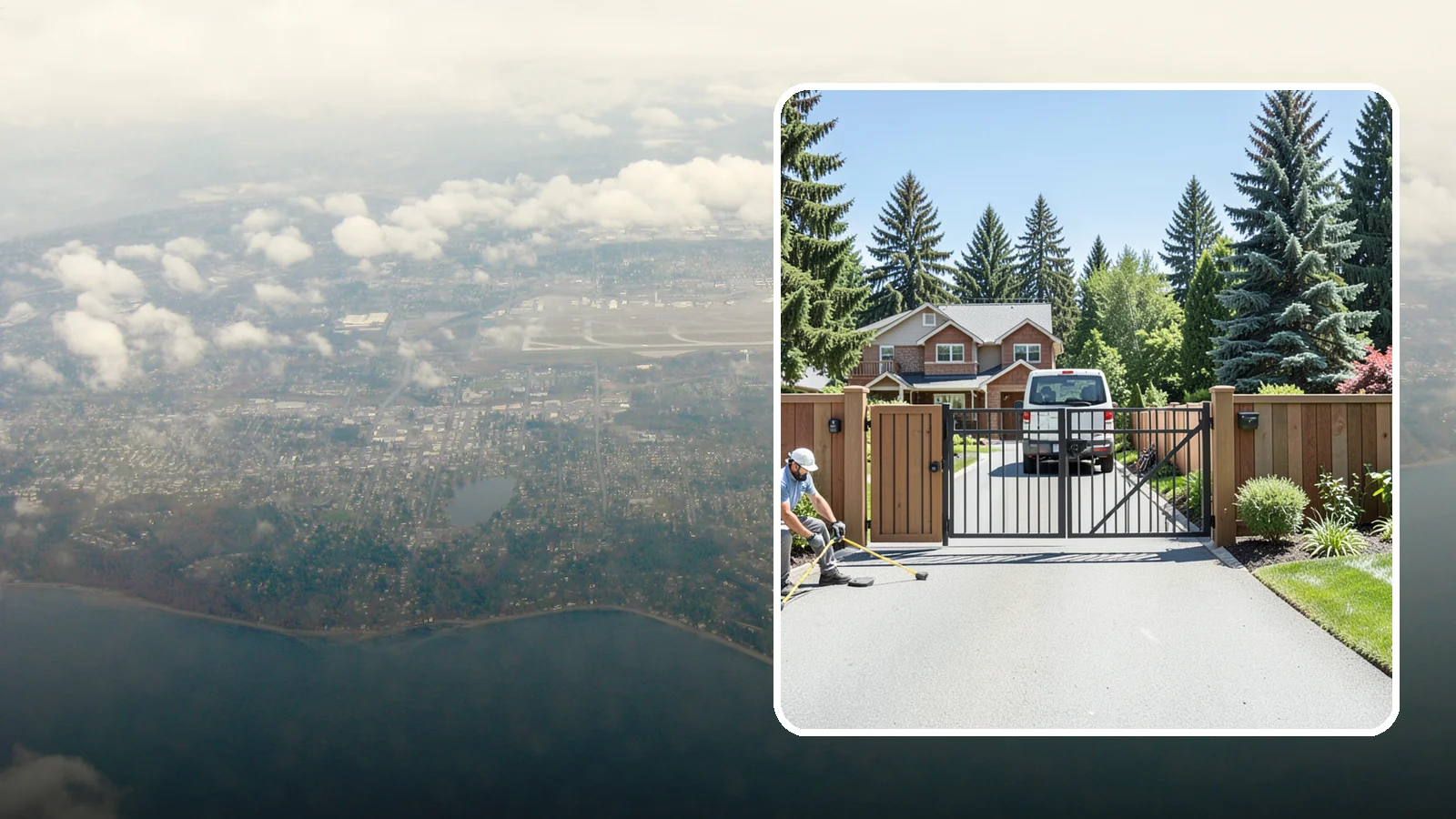 Gate Installation in Burien, King County, WA - Custom gates - walk-through and driveway - built and hung to operate smoothly and last for years.