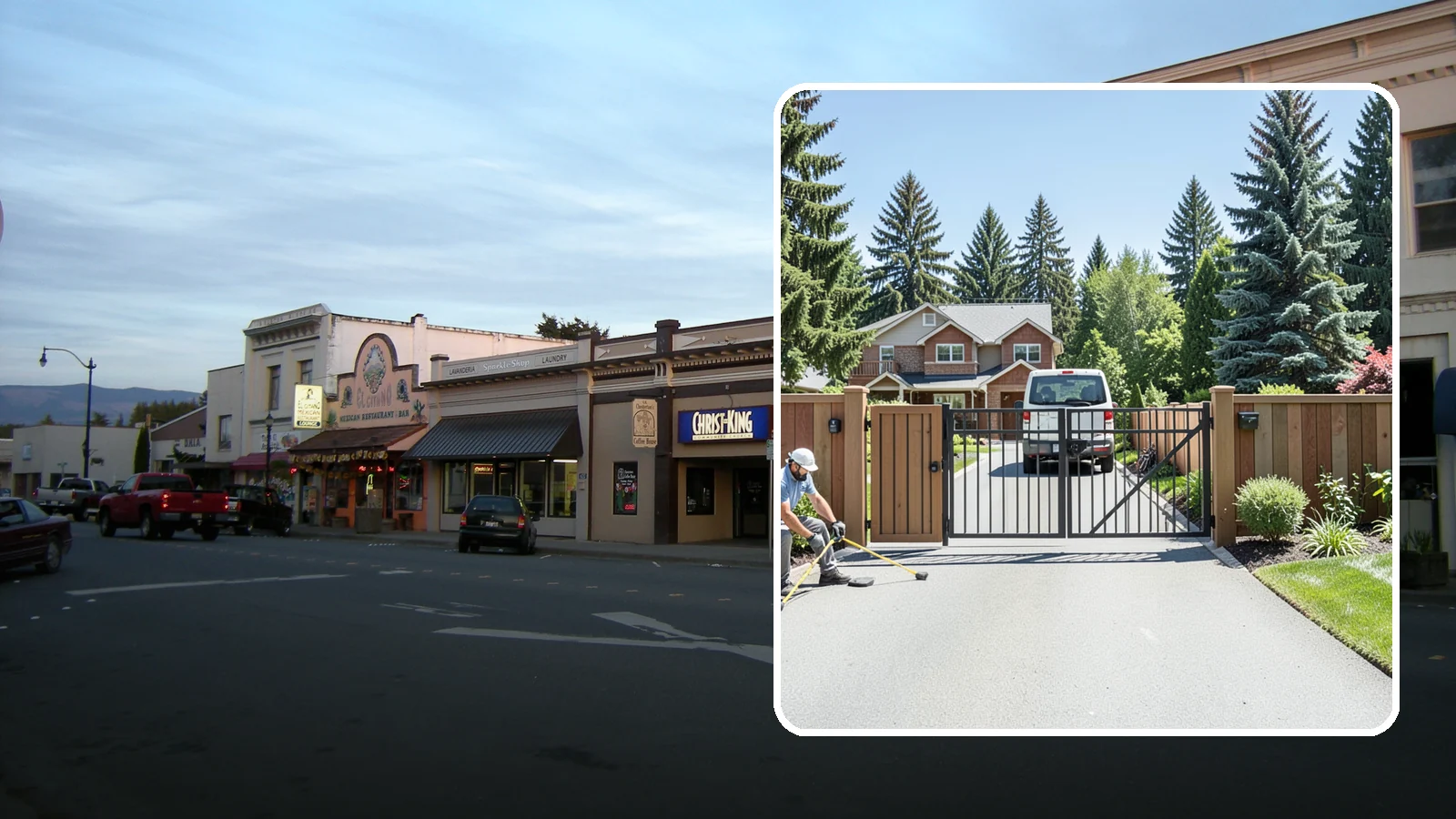 Gate Installation in Burlington, Skagit County, WA - Custom gates - walk-through and driveway - built and hung to operate smoothly and last for years.
