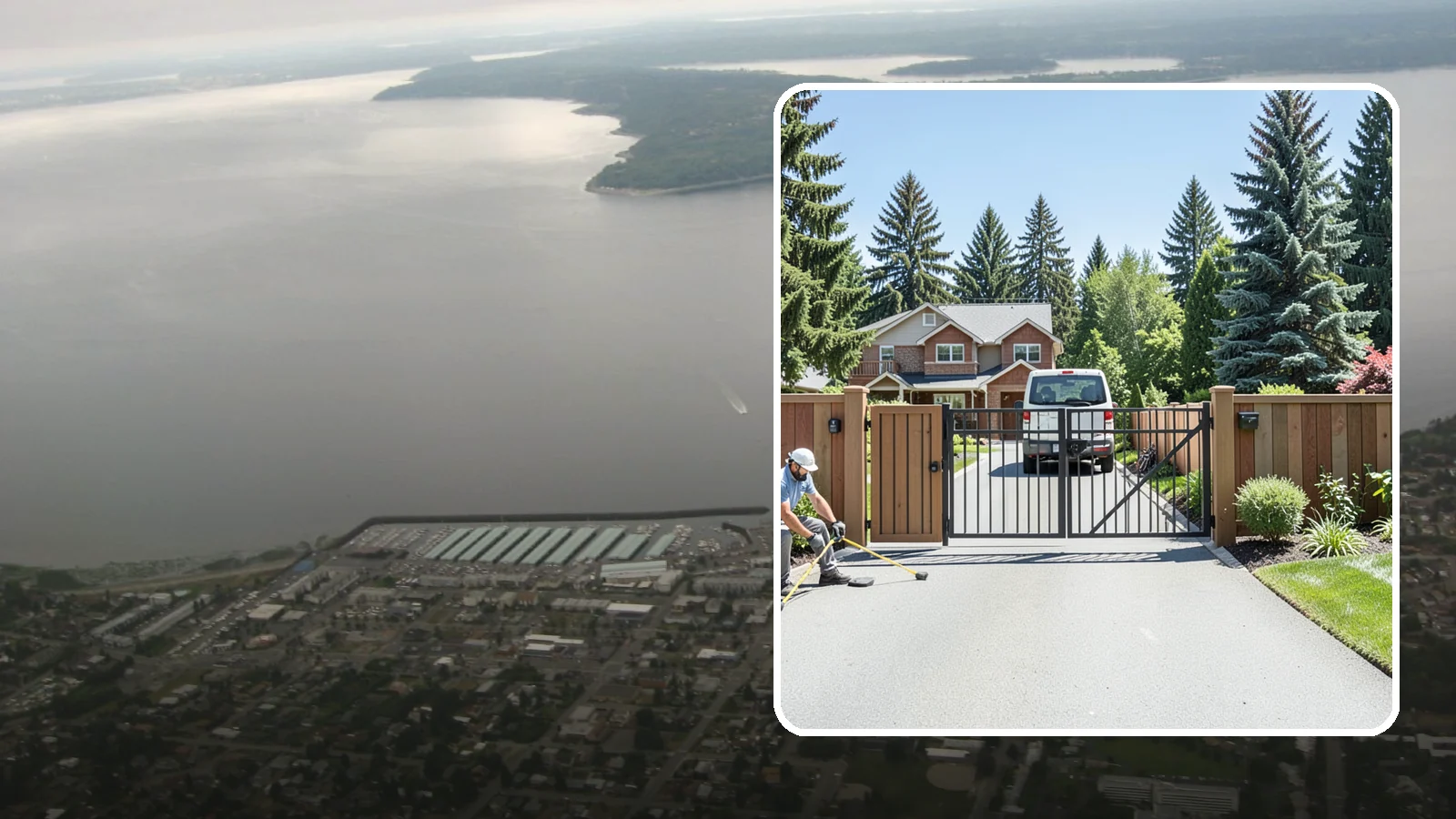 Gate Installation in Des Moines, King County, WA - Custom gates - walk-through and driveway - built and hung to operate smoothly and last for years.