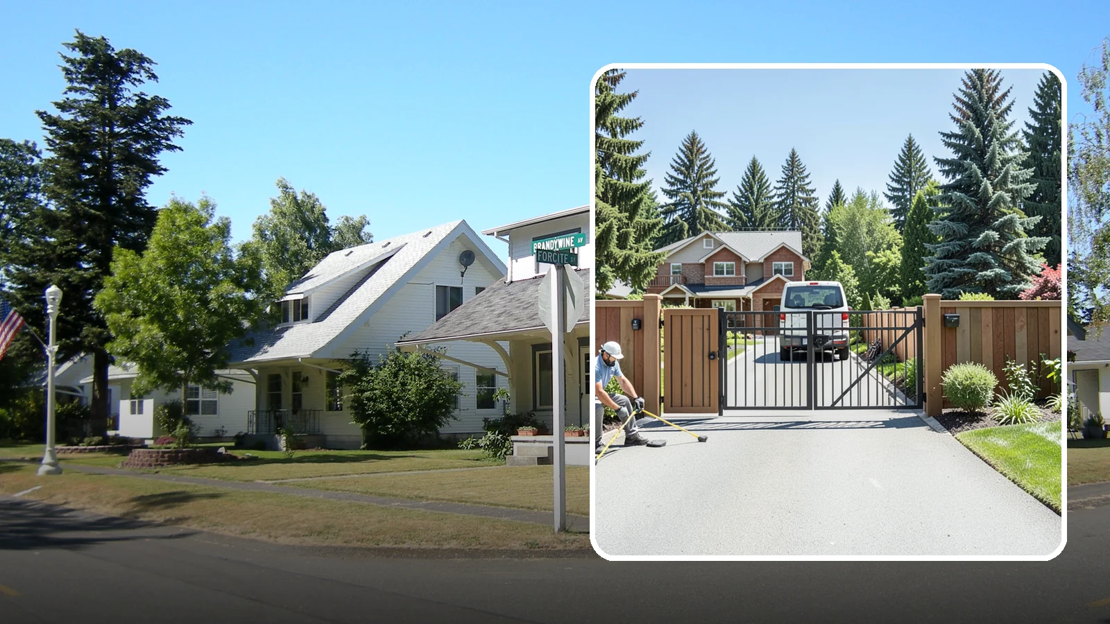 Gate Installation in DuPont, Pierce County, WA - Custom gates - walk-through and driveway - built and hung to operate smoothly and last for years.