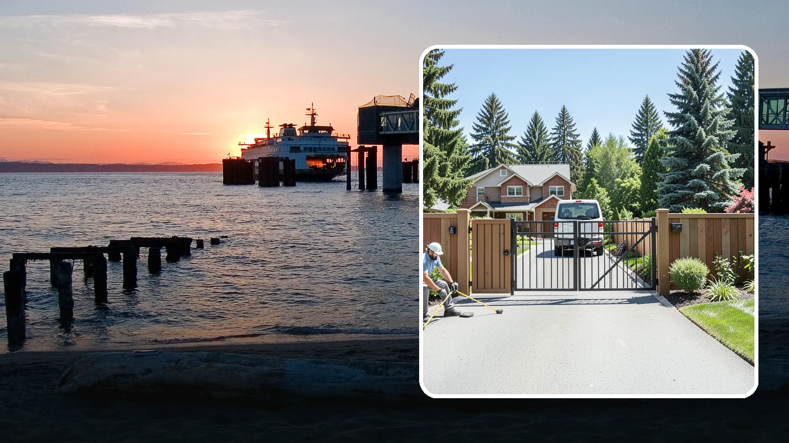 Gate Installation in Edmonds, Snohomish County, WA - Custom gates - walk-through and driveway - built and hung to operate smoothly and last for years.