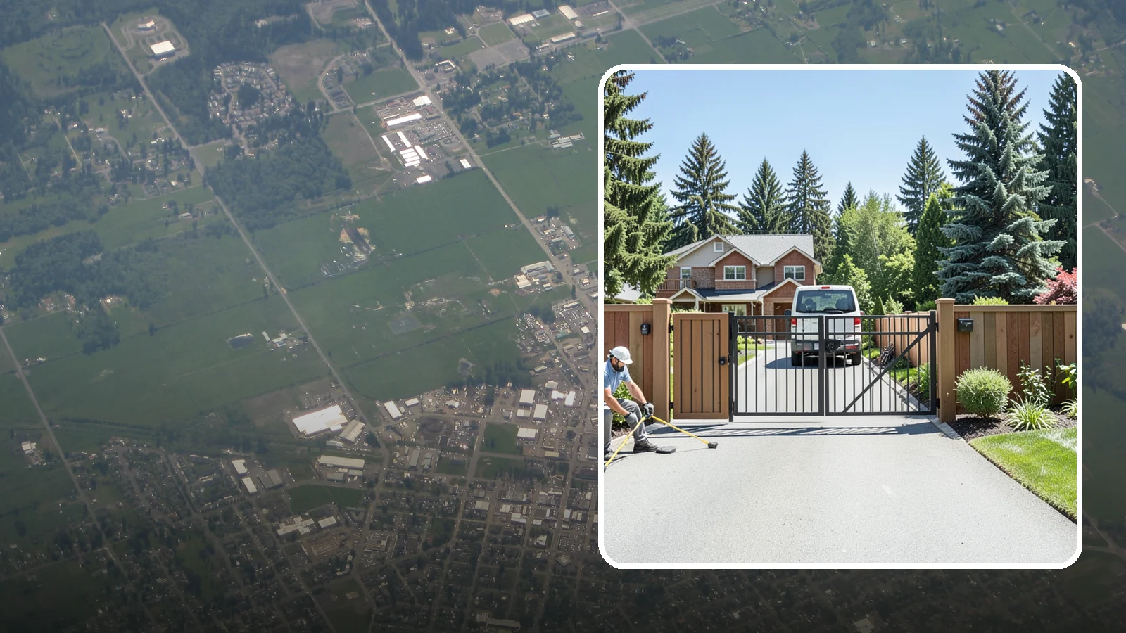 Gate Installation in Enumclaw, King County, WA - Custom gates - walk-through and driveway - built and hung to operate smoothly and last for years.