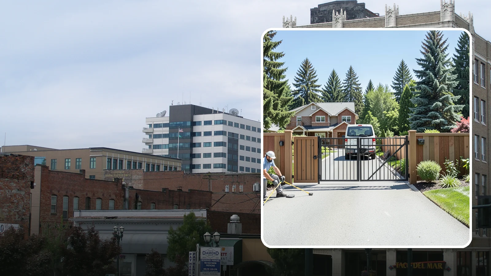 Gate Installation in Everett, Snohomish County, WA - Custom gates - walk-through and driveway - built and hung to operate smoothly and last for years.