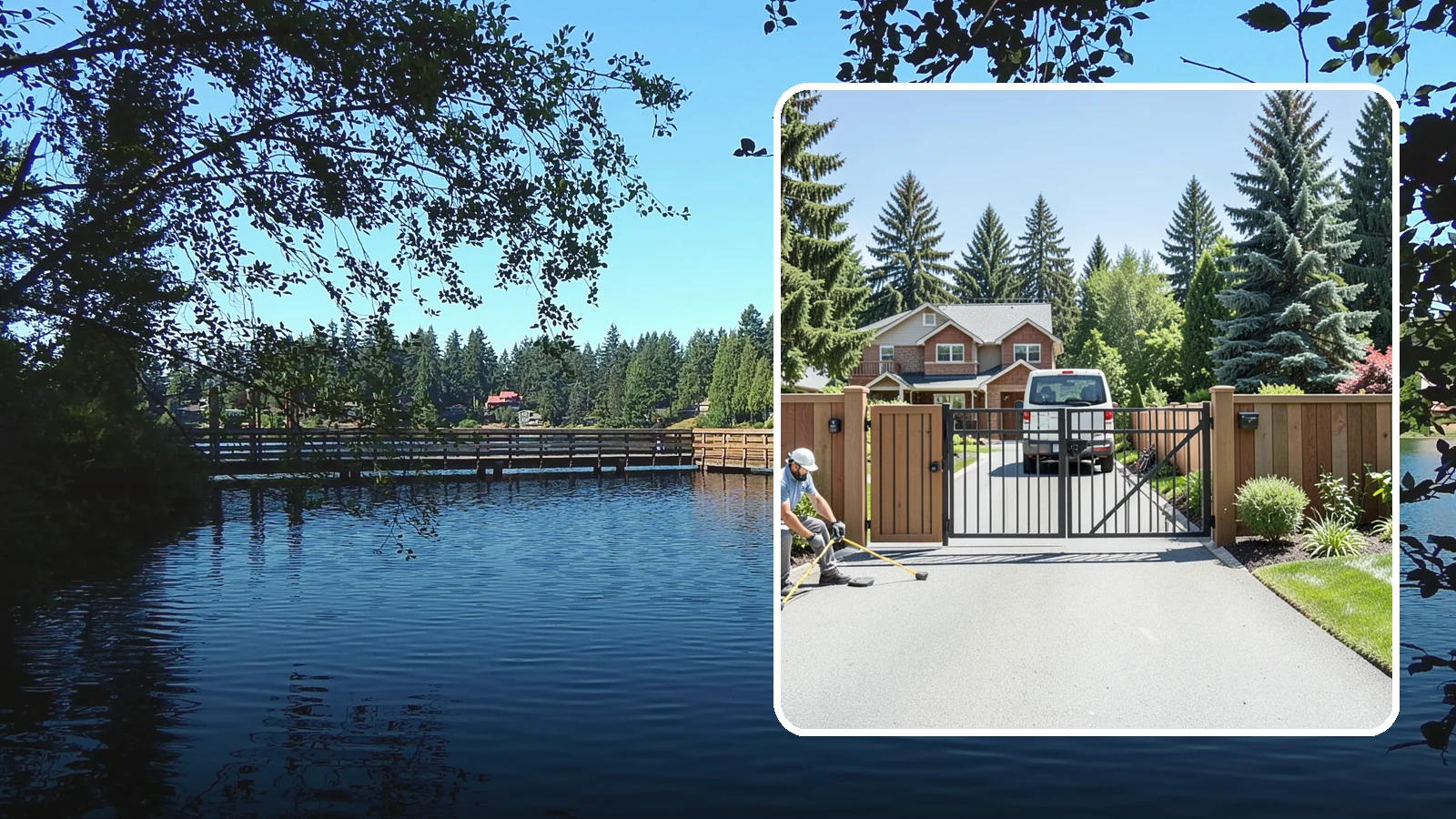 Gate Installation in Federal Way, King County, WA - Custom gates - walk-through and driveway - built and hung to operate smoothly and last for years.