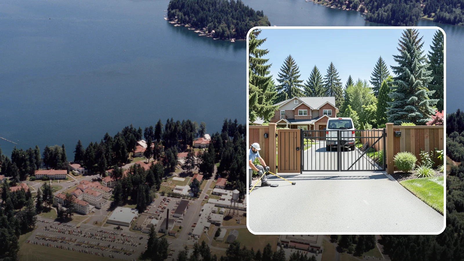 Gate Installation in Lakewood, Pierce County, WA - Custom gates - walk-through and driveway - built and hung to operate smoothly and last for years.