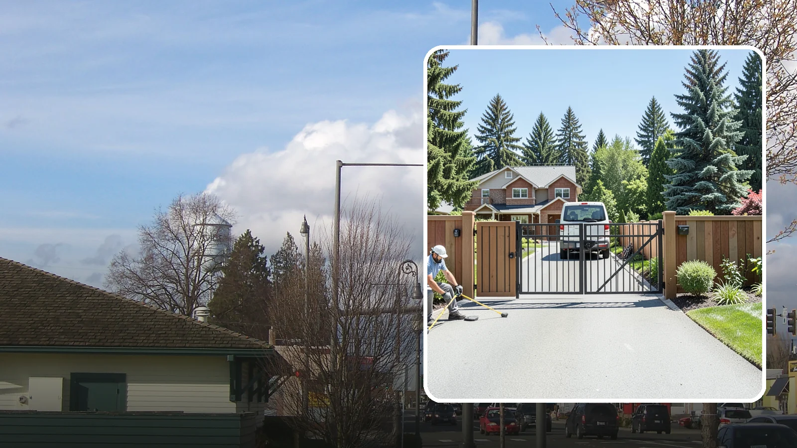 Gate Installation in Marysville, Snohomish County, WA - Custom gates - walk-through and driveway - built and hung to operate smoothly and last for years.